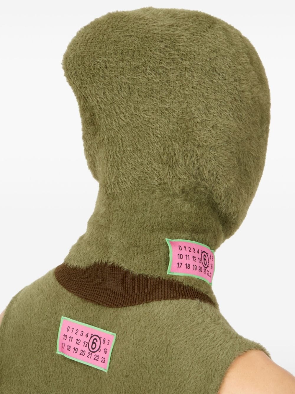 Numbers-motif textured balaclava - 4
