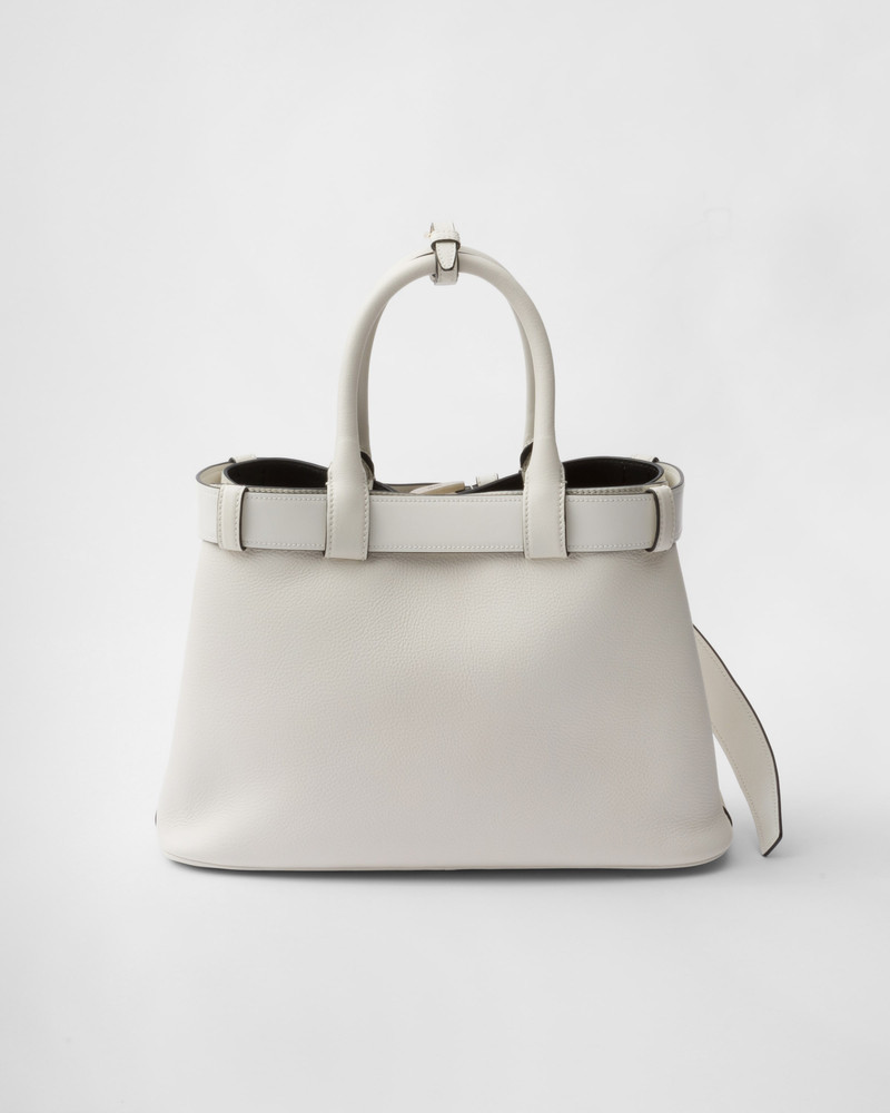 Prada Buckle medium leather handbag with belt 4
