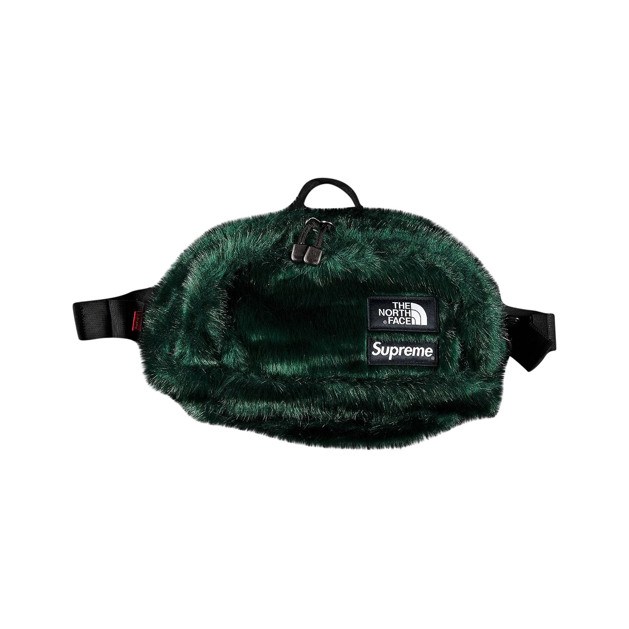 Supreme x The North Face Faux Fur Waist Bag 'Green' - 1