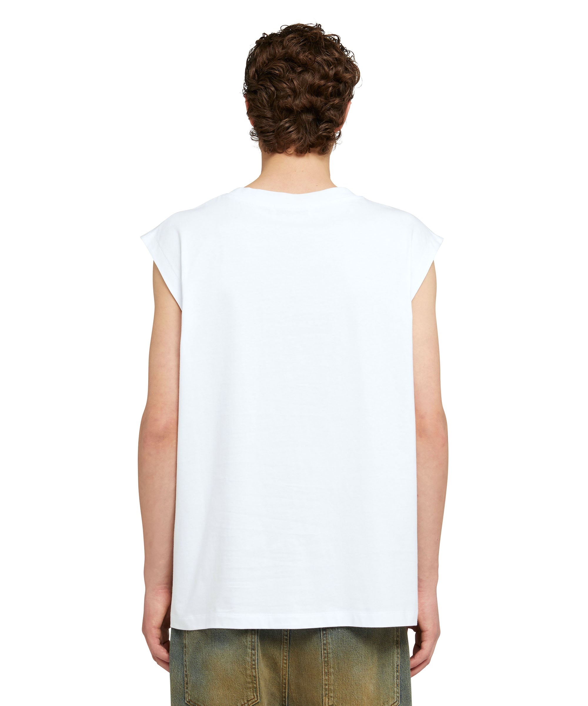 Sleeveless T-Shirt with mini logo - 3