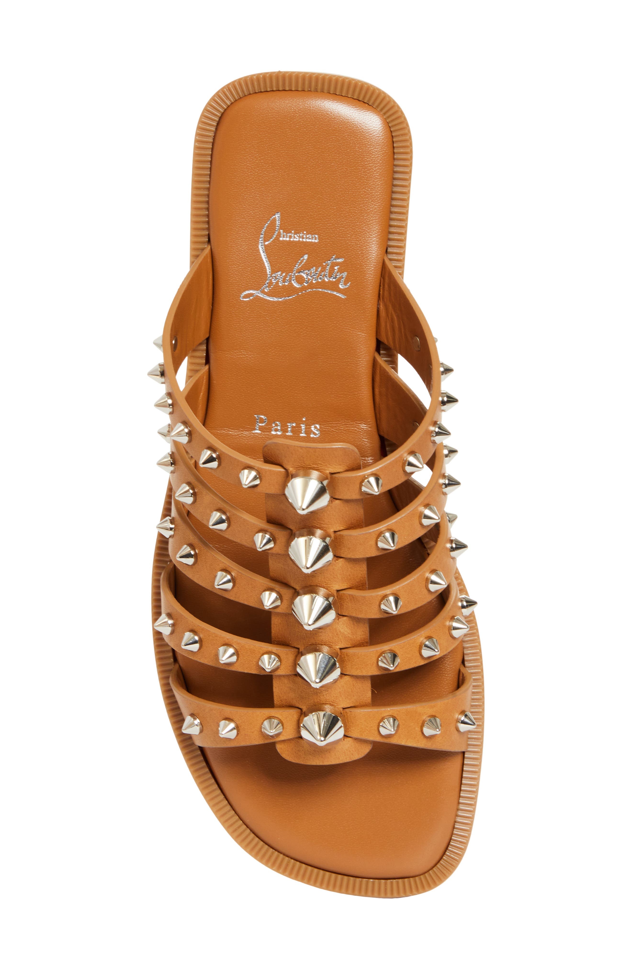 Christian Louboutin Charja Slide Sandal in Terra/Lin Terra at Nordstrom - 5