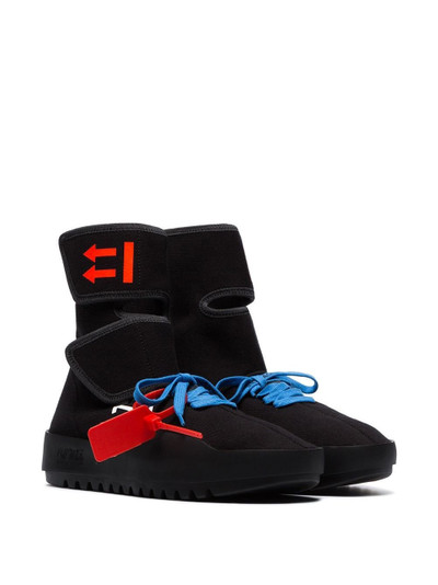 Off-White black Moto wrap sneakers outlook