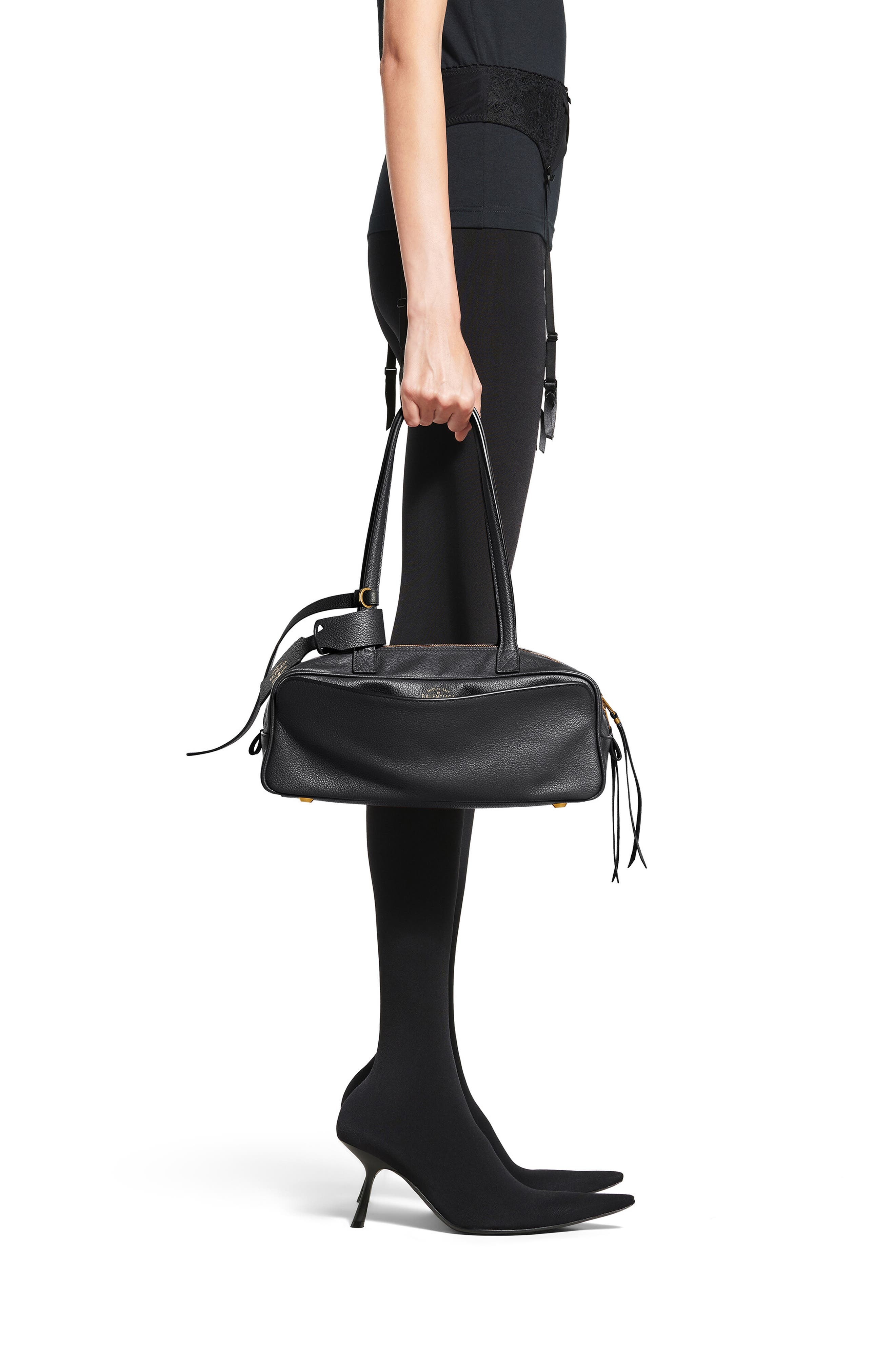 Balenciaga Small Bowling Leather Satchel in Black at Nordstrom - 2