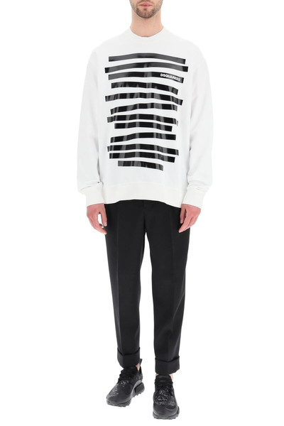 DSQUARED2 SWEATSHIRT WITH STRIPES AND LOGO outlook