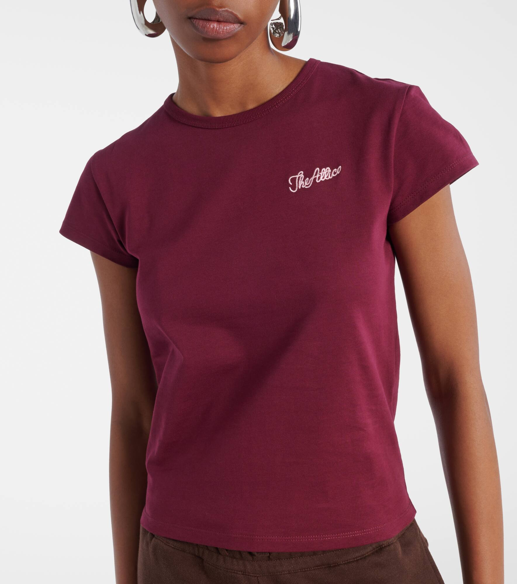 Logo cropped cotton jersey T-shirt - 5