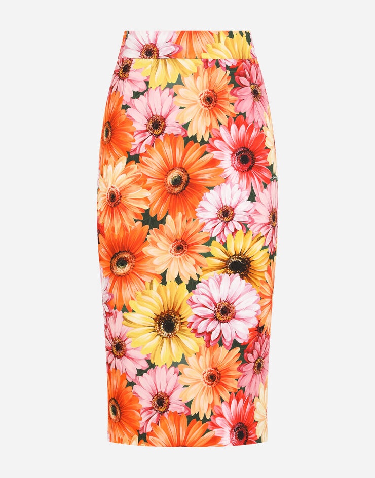 Cady midi skirt with gerbera-daisy print - 3