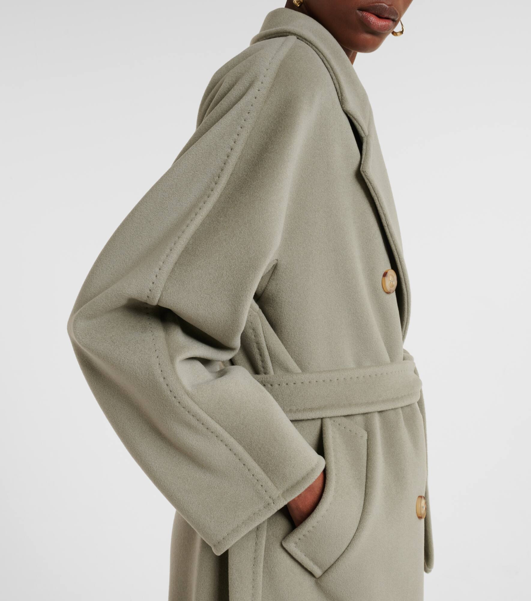 Madame belted wool and cashmere coat - 6