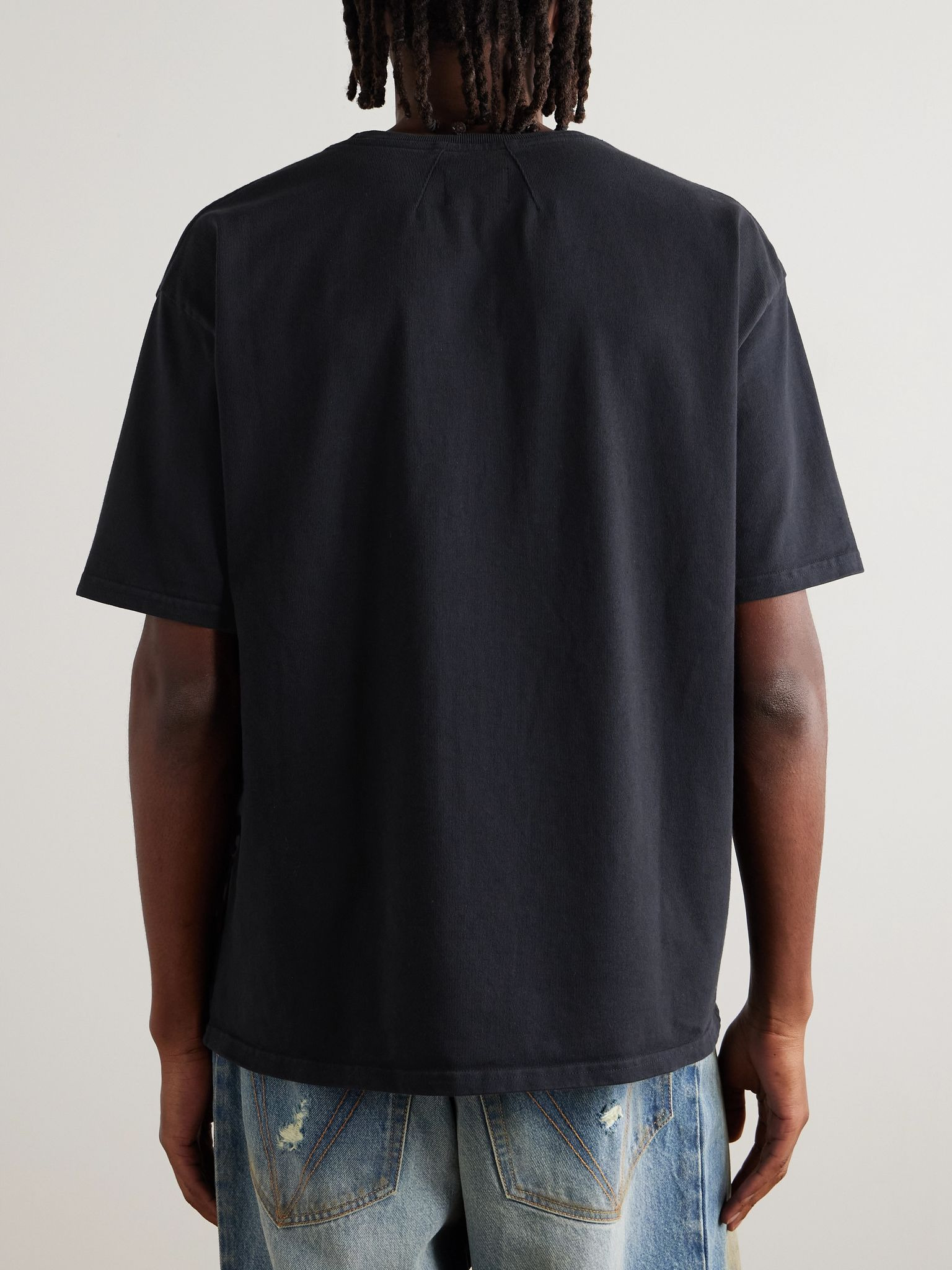 Thousand Palms Logo-Print Cotton-Jersey T-Shirt Black - 3