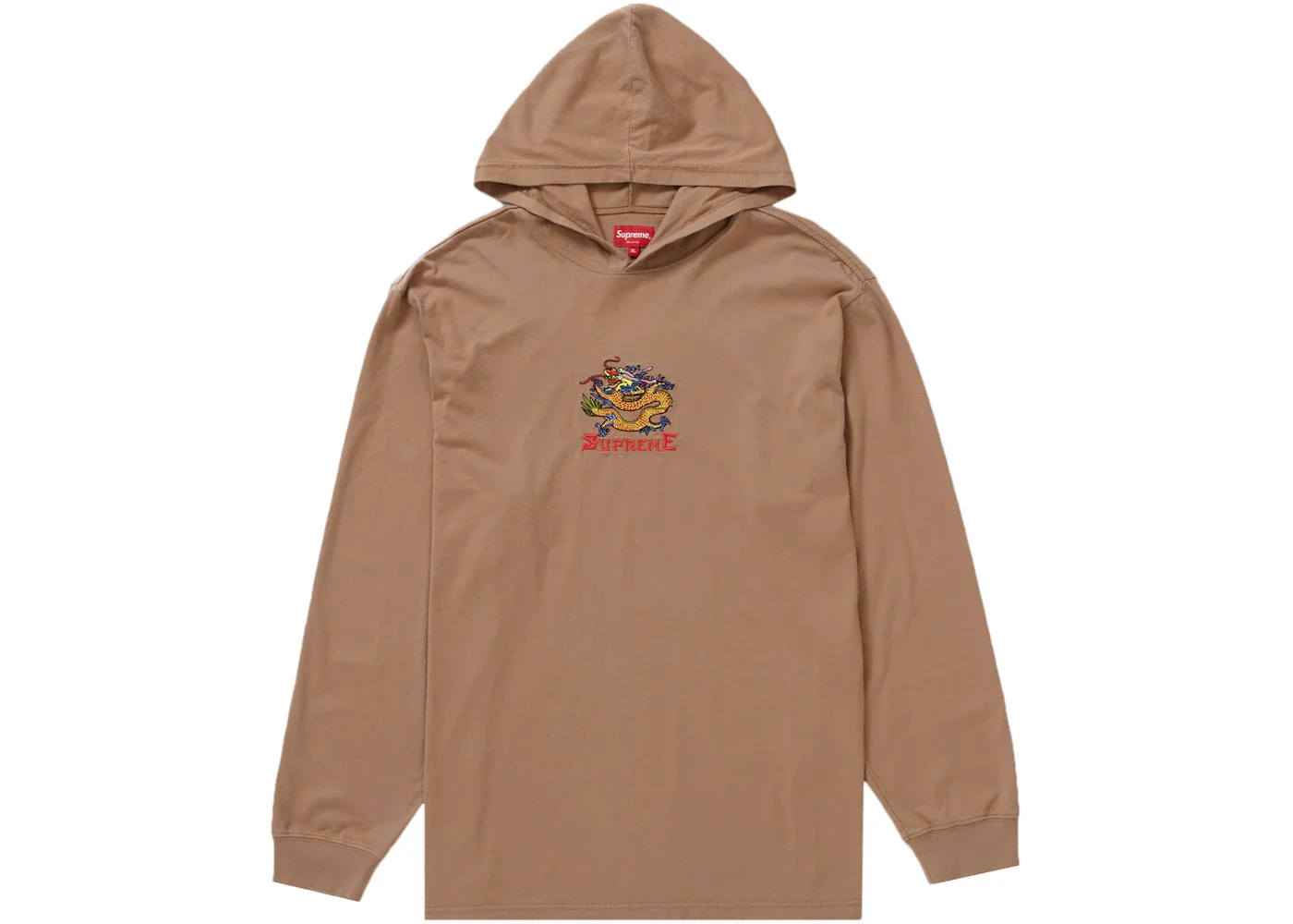 Supreme Dragon Hooded L/S Top Light Brown - 1