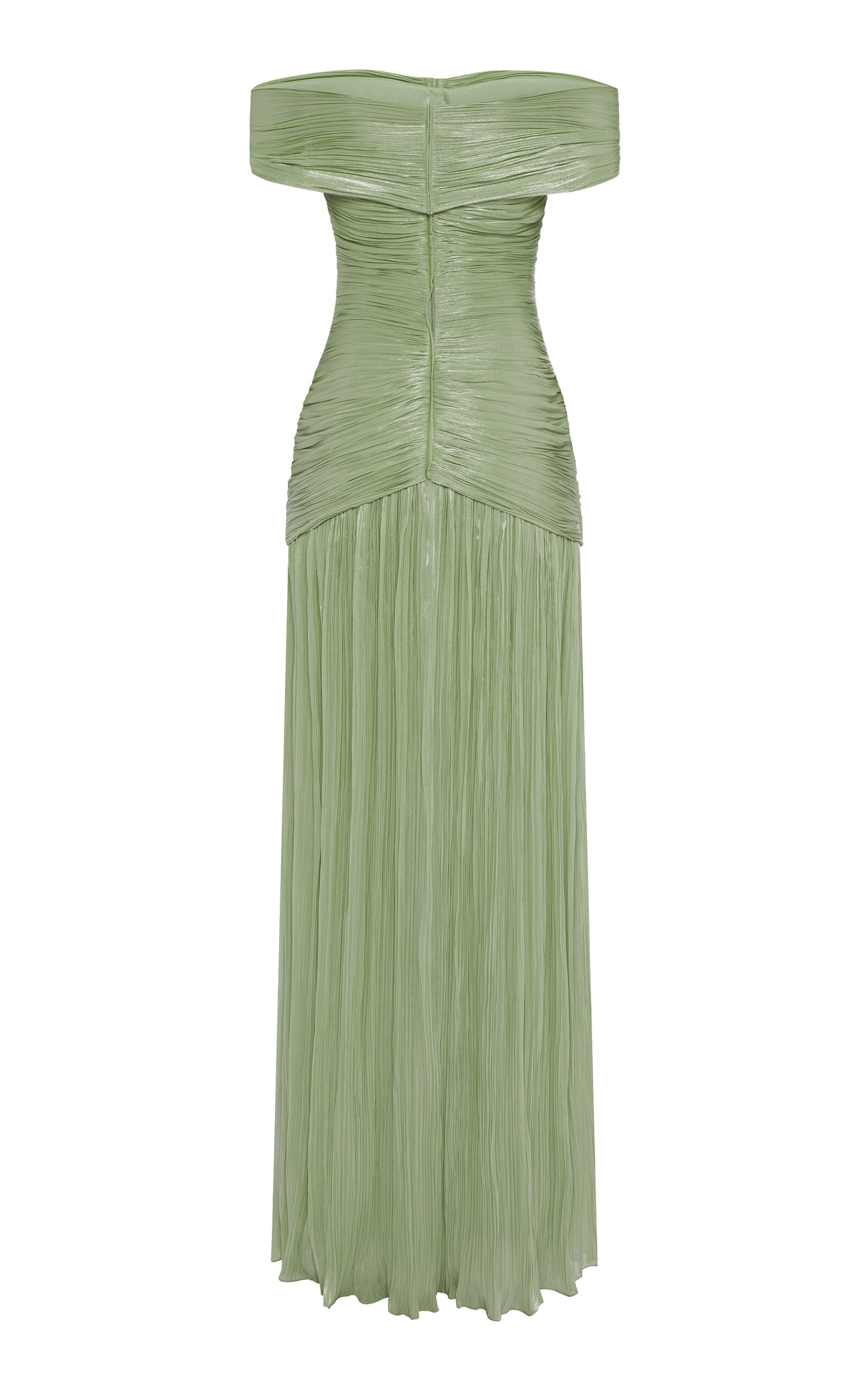 Ruched Silk-Satin Gown green - 5