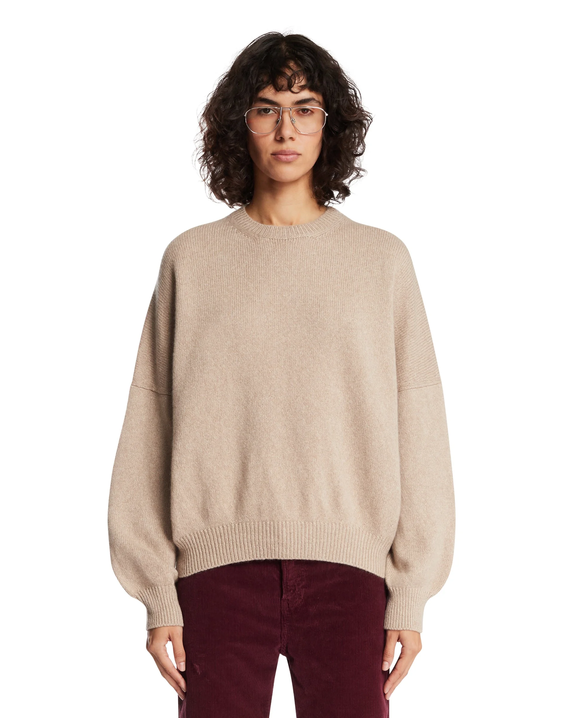 Beige Margaux Cashmere Sweater - 1