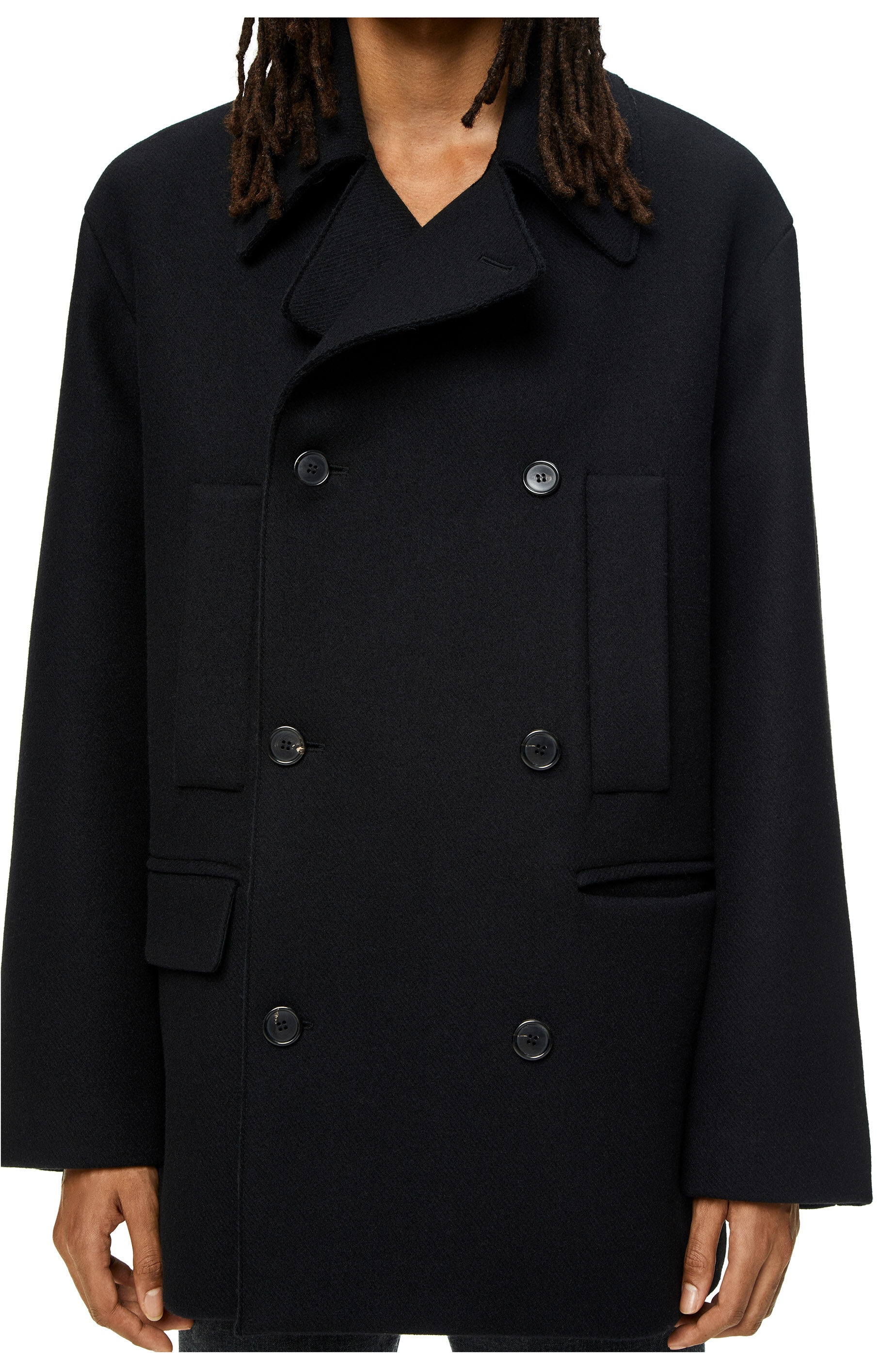 Relaxed peacoat in wool - 5