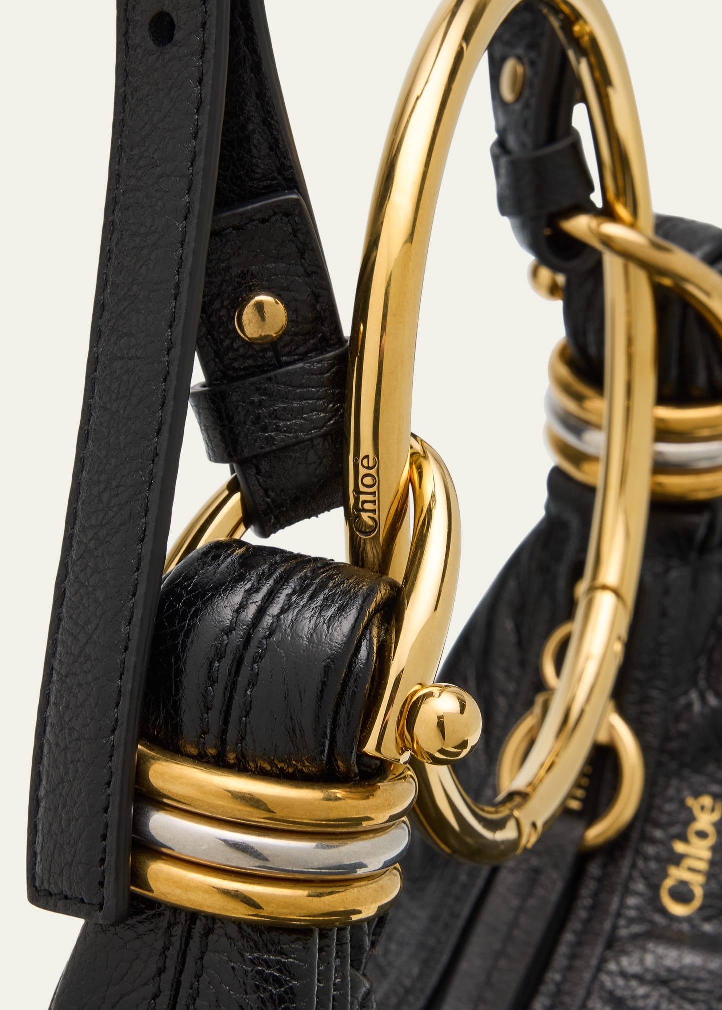 Mini Bracelet Grained Leather Crossbody Bag - 5