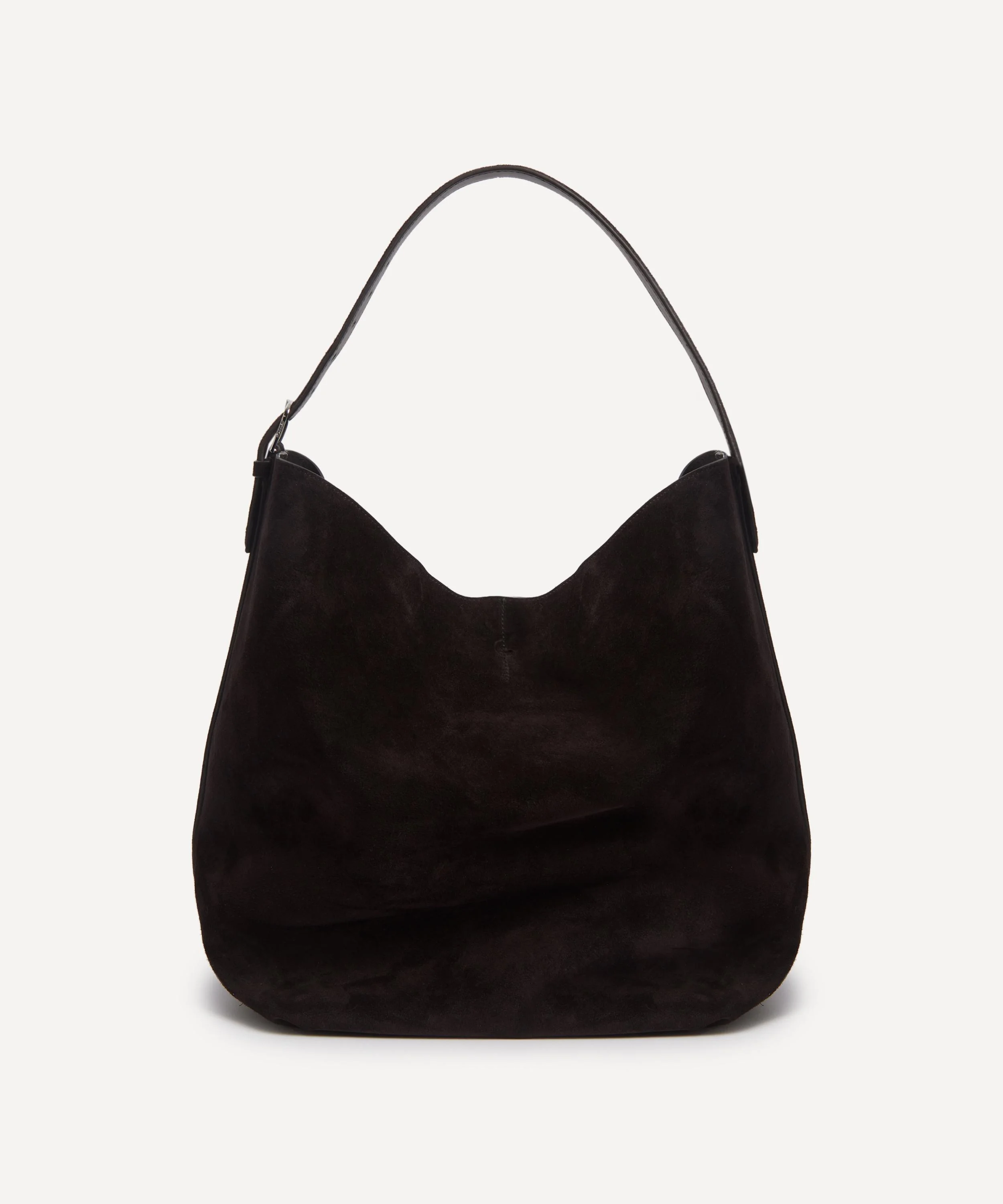 Belted Suede Tote Bag - 1