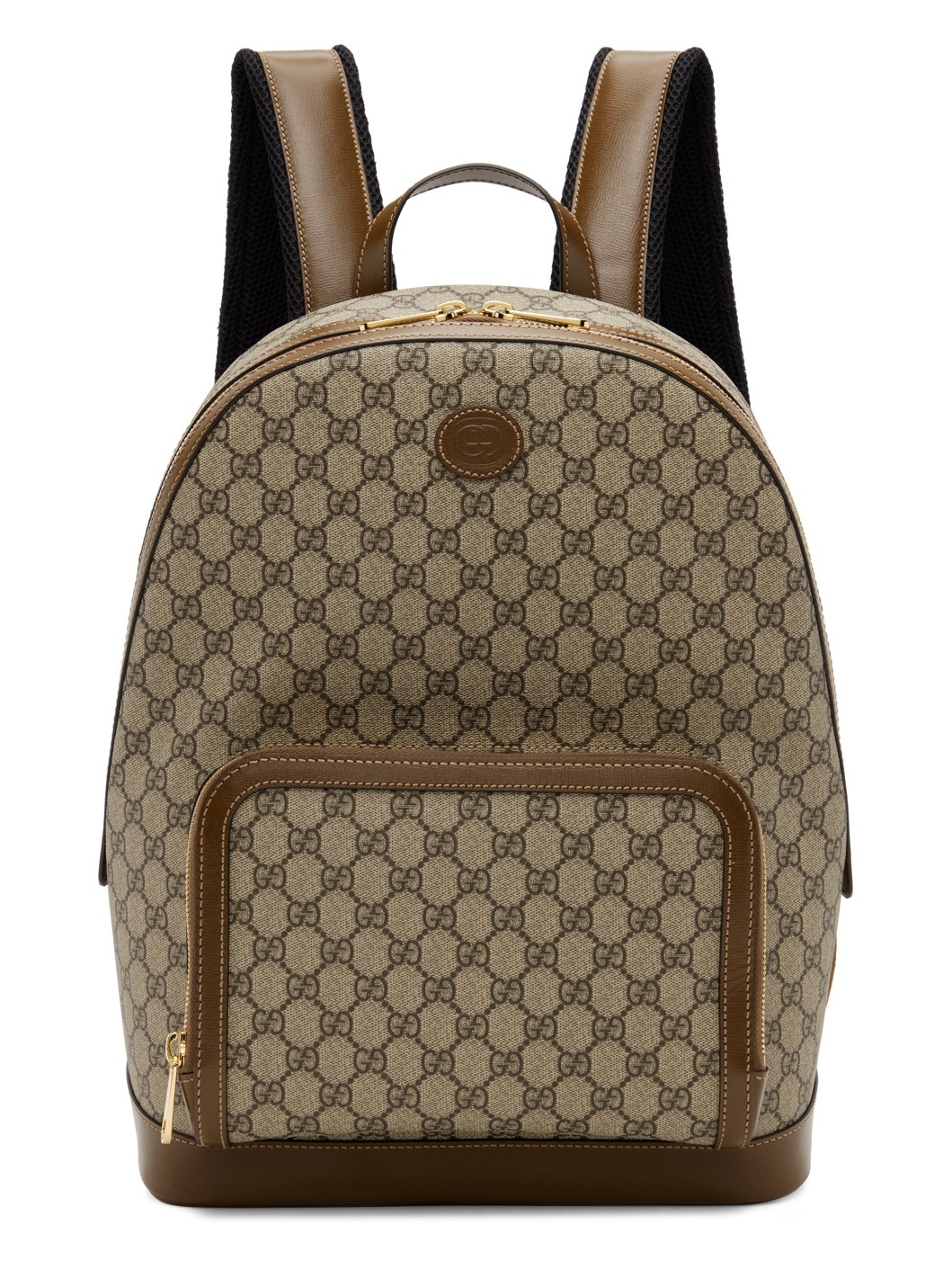 Beige & Brown GG Supreme Backpack - 1