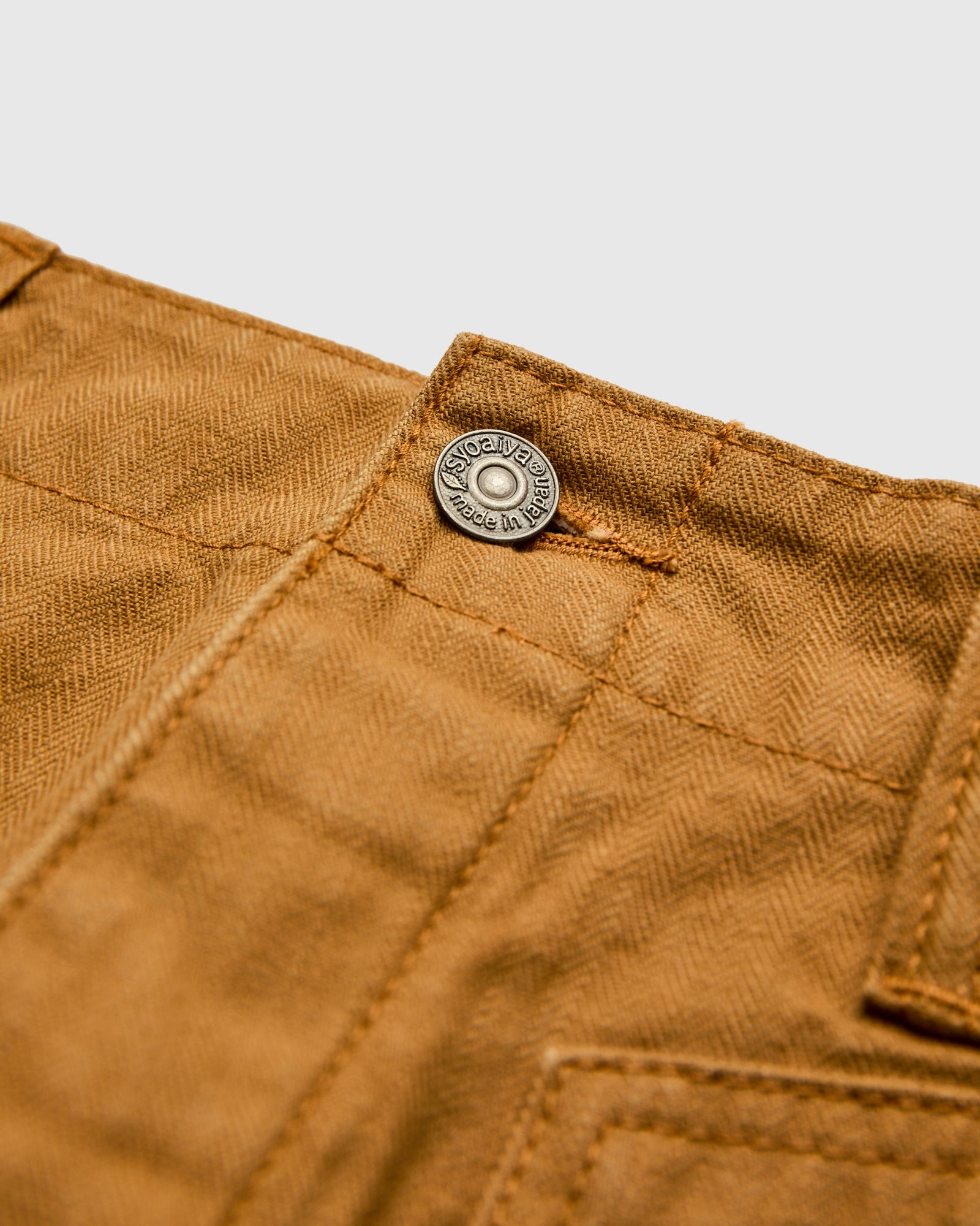 Sulfur Dye Herringbone Work Pants in Camel - 6