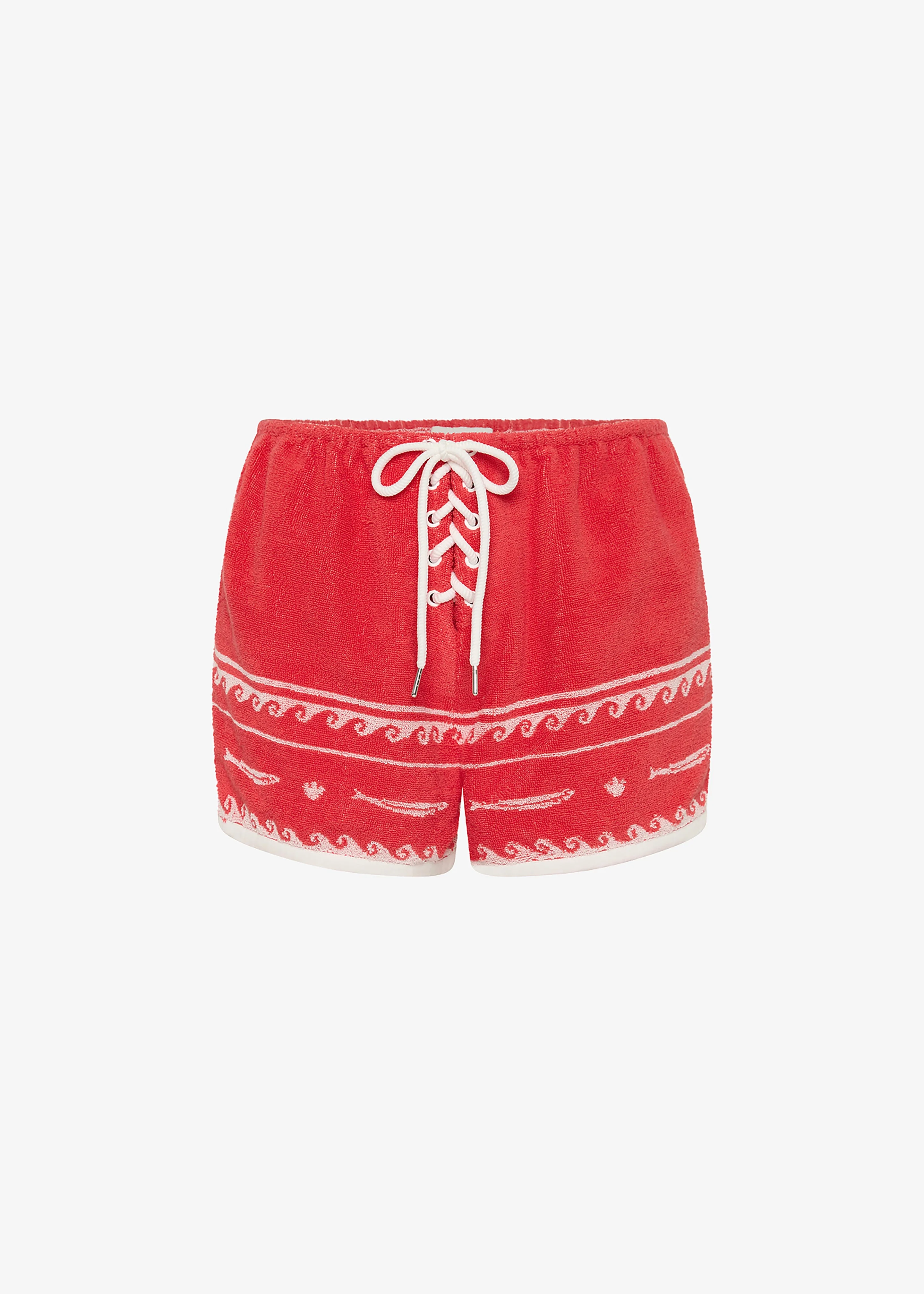 Posse Cody Shorts - Red Ivory Fish - 1
