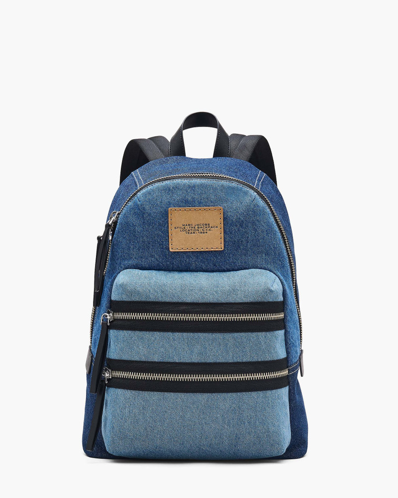 THE BIKER COLORBLOCK DENIM LARGE BACKPACK 1