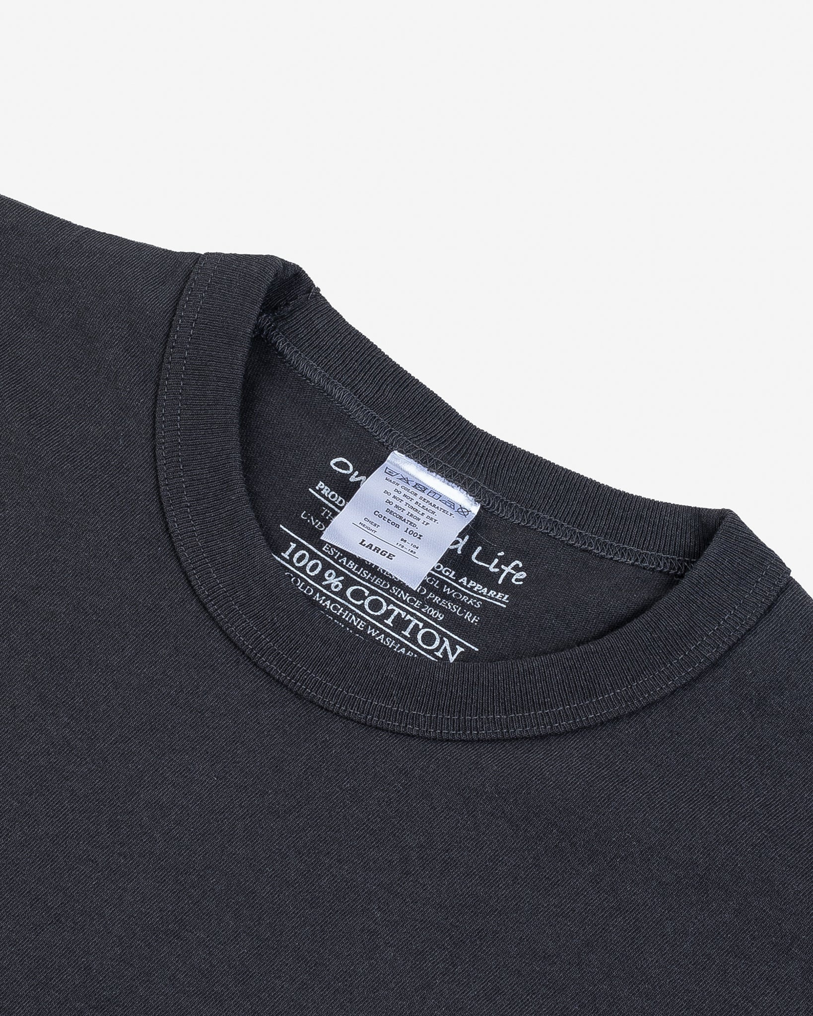 OGL-TEE-LOT20-LOGO-CHA OGL 6.2oz Ringspun T-shirt - Silkscreen Printed 'OGL Logo' - Charcoal - 6
