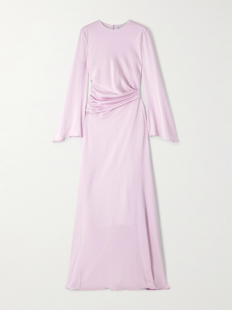 Gathered Satin-crepe Gown 1