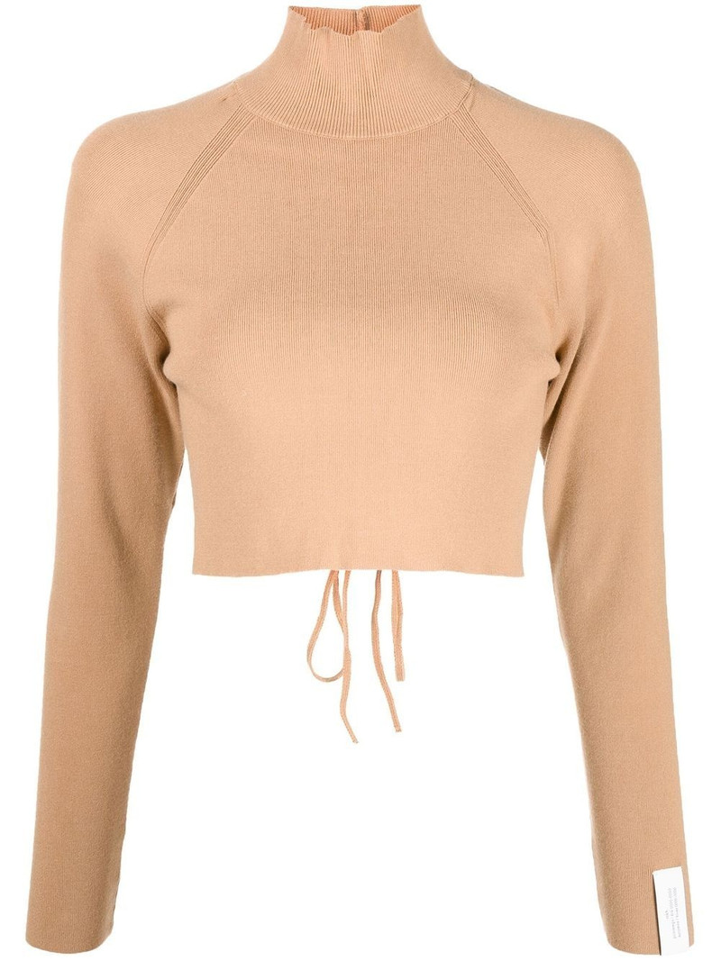 open-back cropped knitted jumper 1