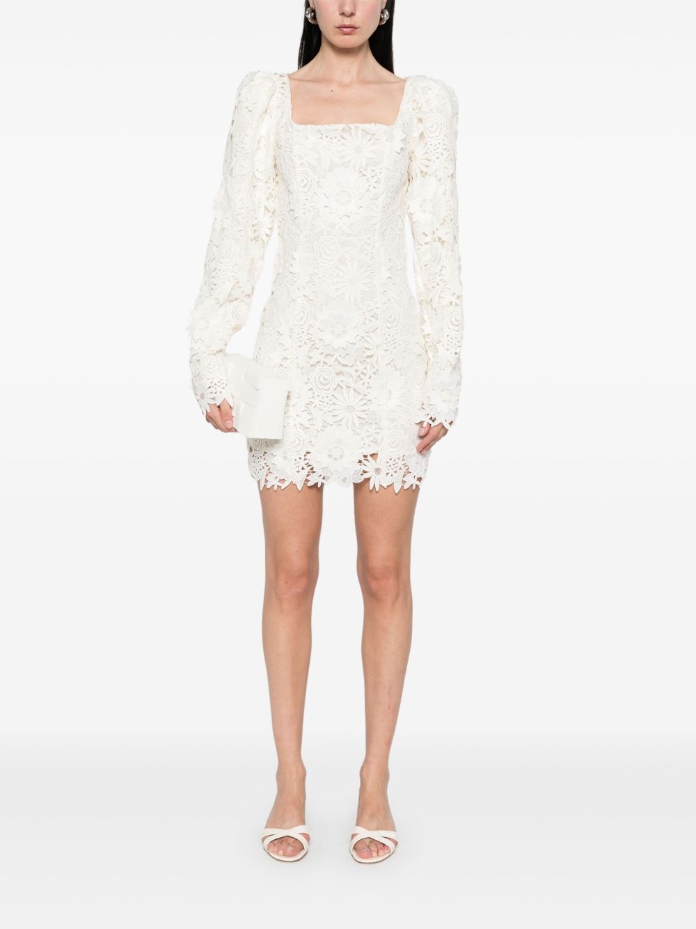 3D lace mini dress - 2