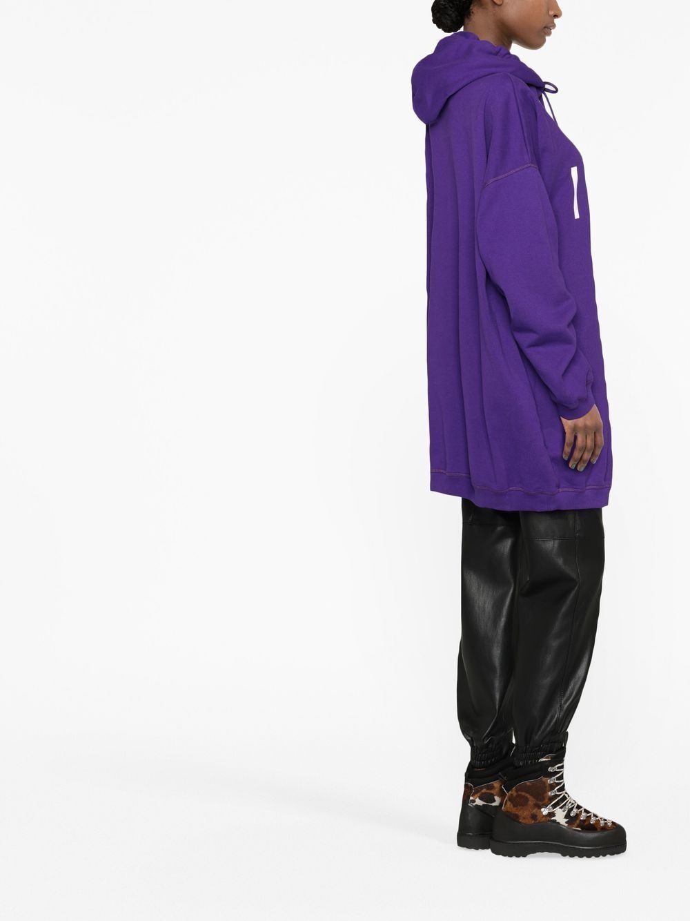 logo-print oversize hoodie - 3