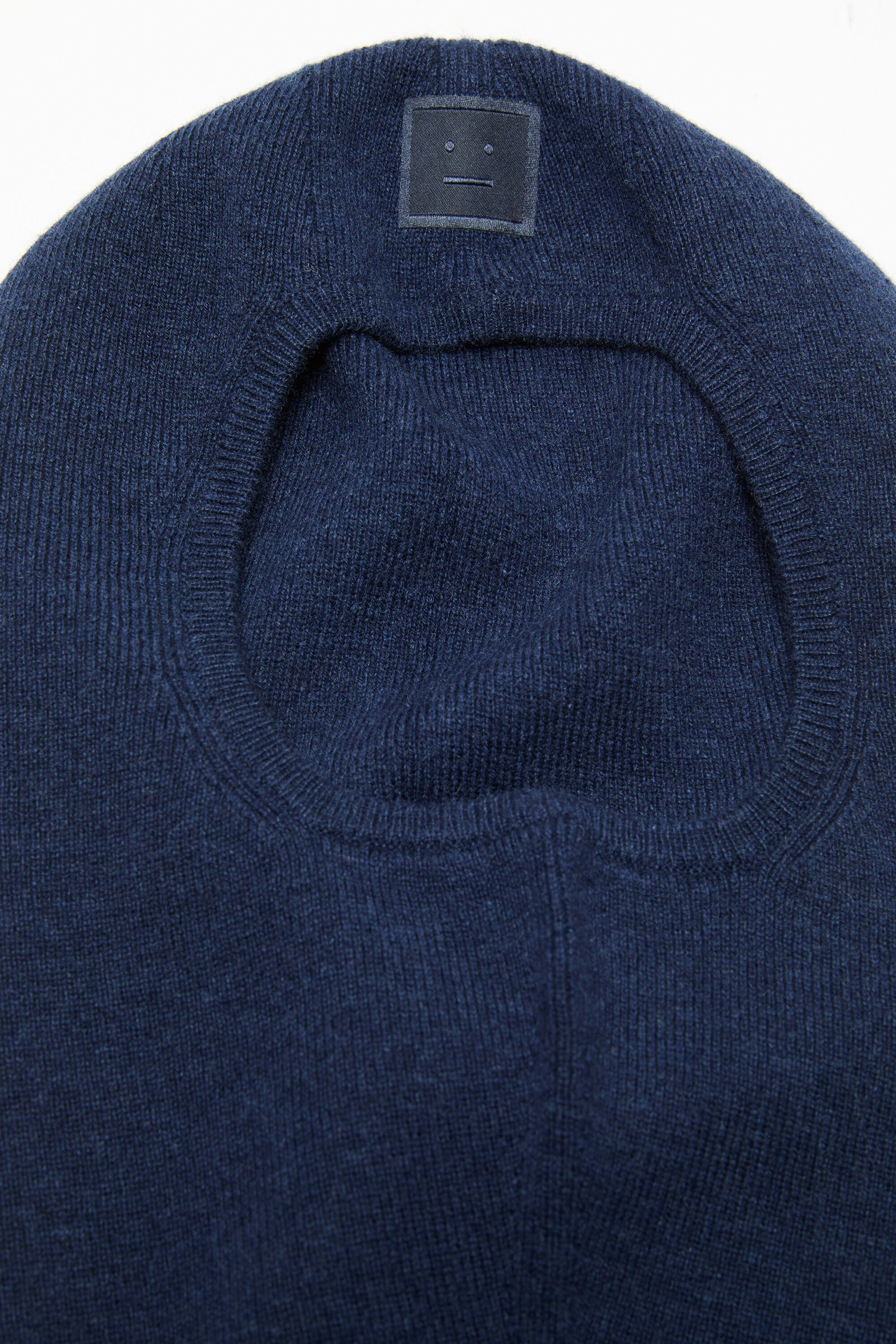 Face logo balaclava beanie - Navy melange - 4