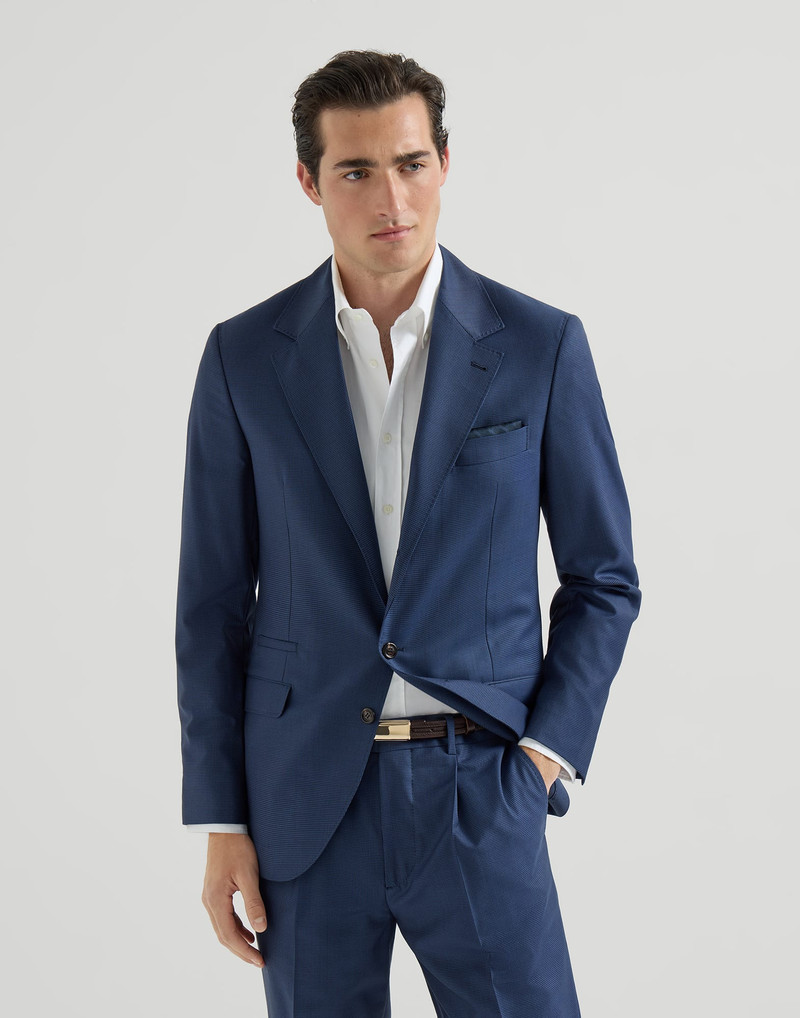 Super 150s virgin wool houndstooth blazer 2