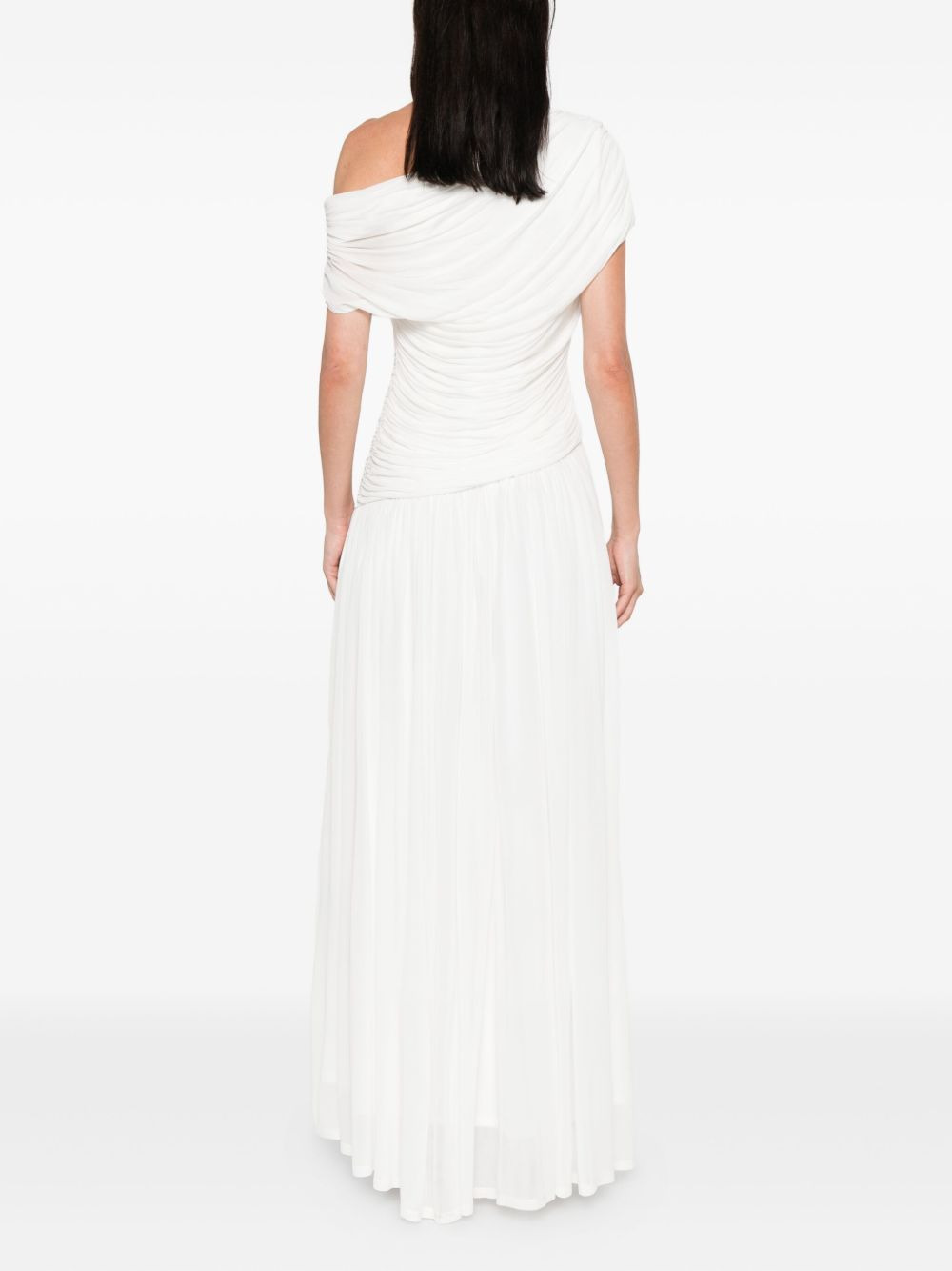 draped one-shoulder dress - 4