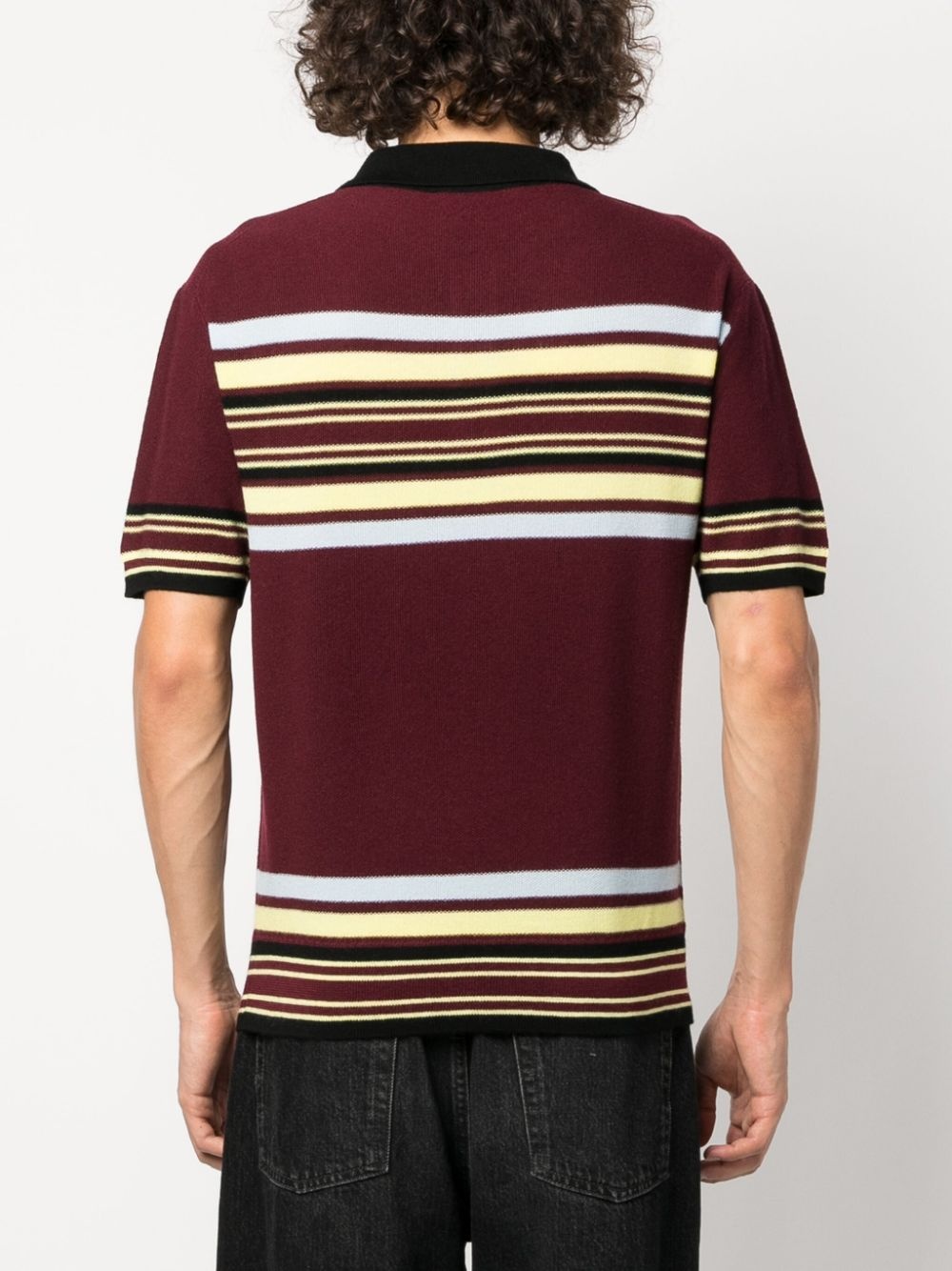 Tシャツ・カットソー WALES BONNER POLO SHIRT WITH STRIPE PATTERN adidas Wales Bonner Knit Polo Shirt - White | Free Shipping