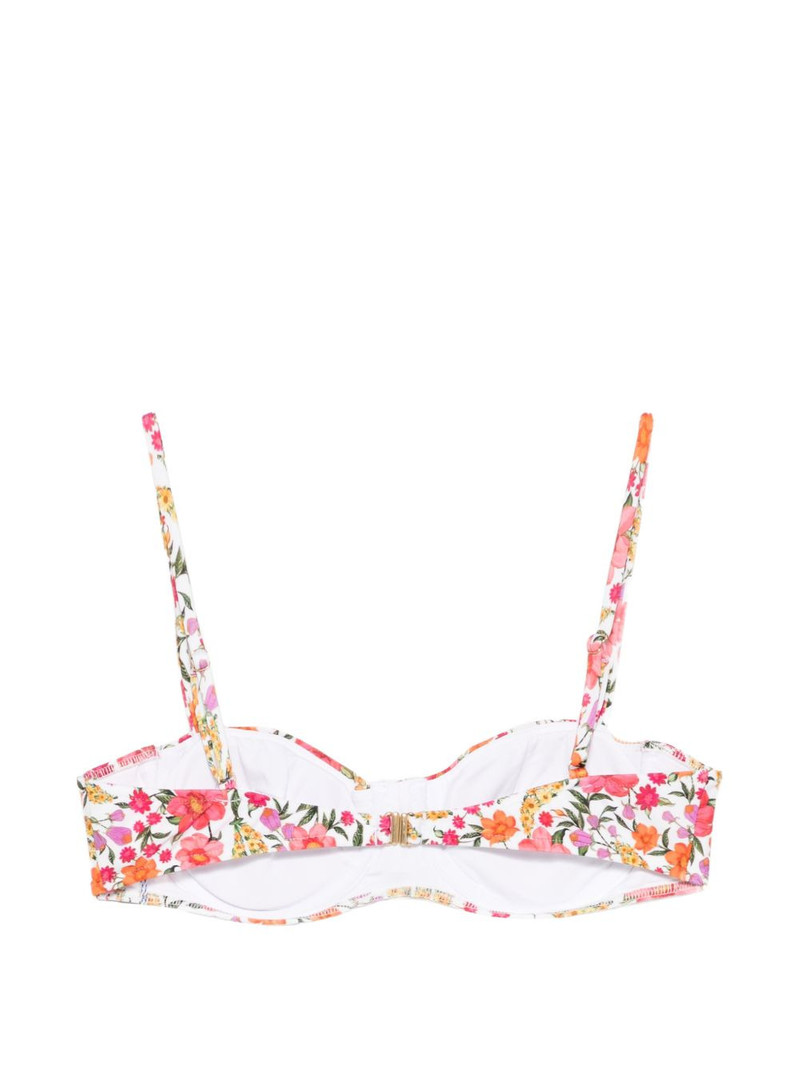 FARM RIO banana-print underwire bikini top outlook