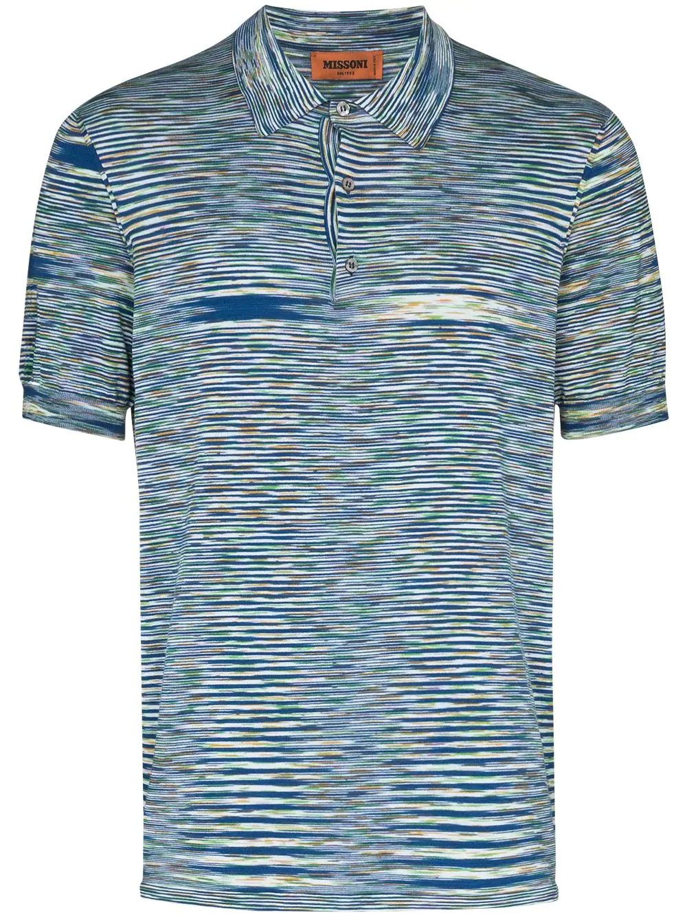 striped polo T-shirt - 1