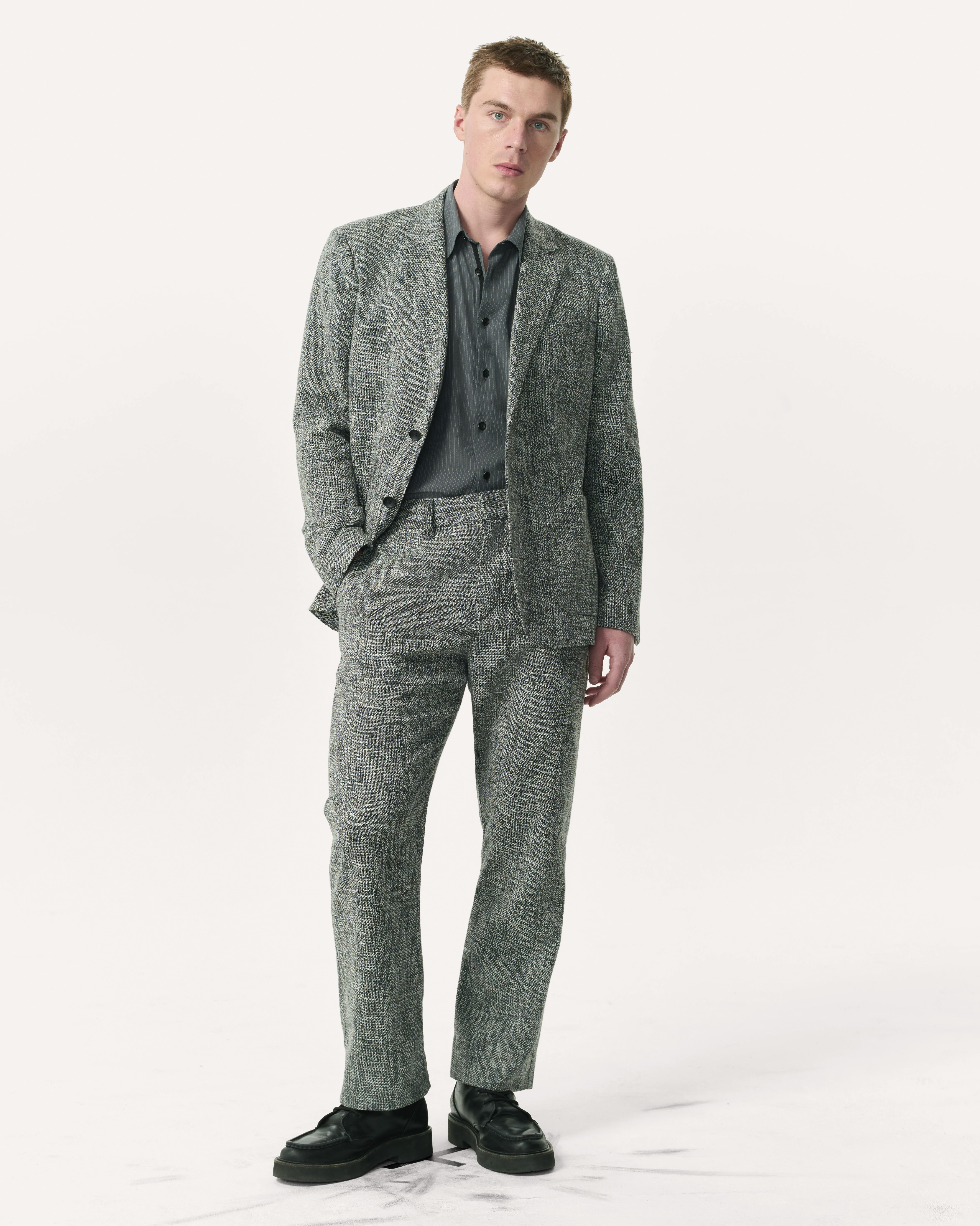 Butler Italian Tweed Patch Pocket Blazer - 4