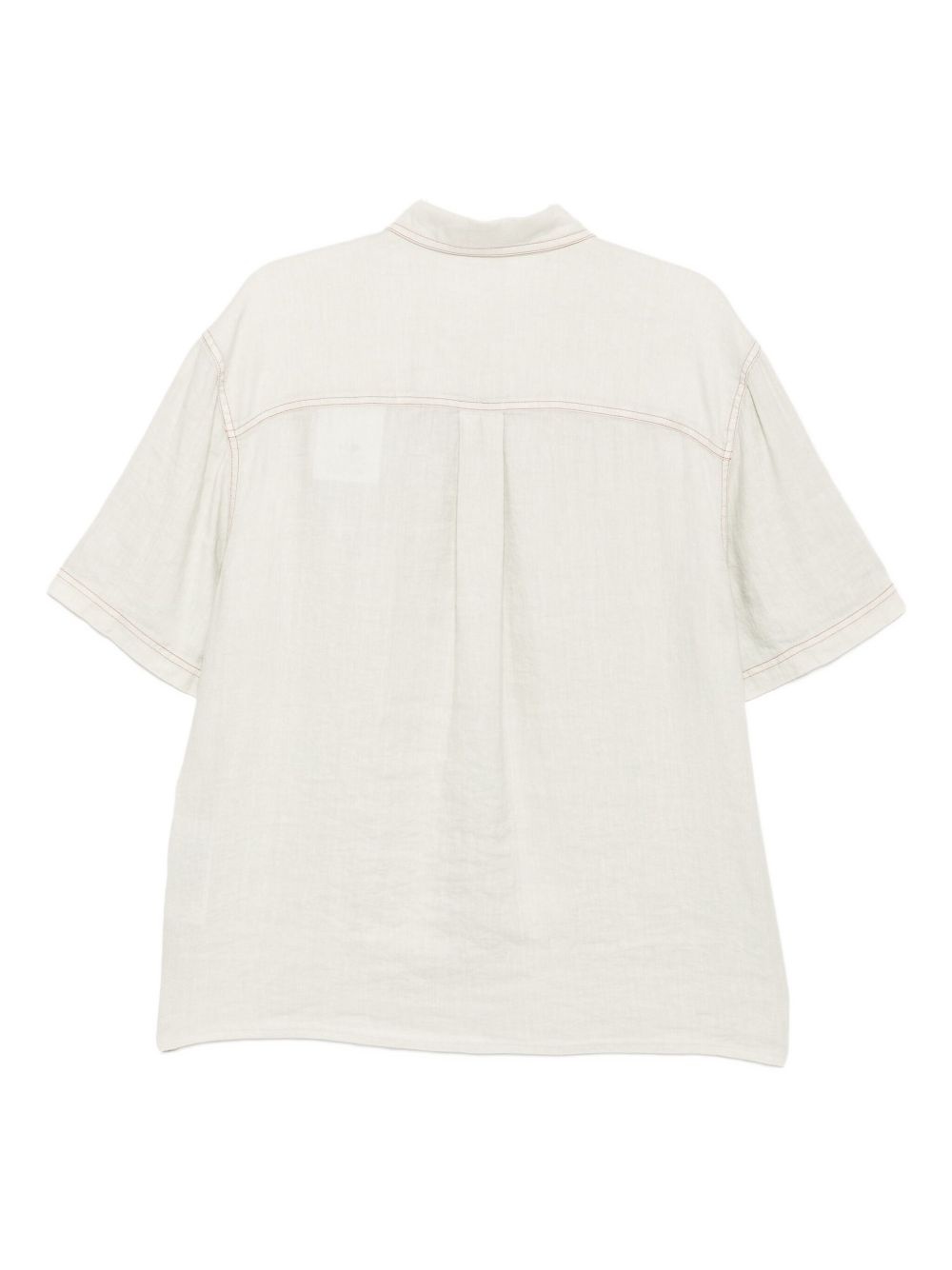 short-sleeves patch-pockets shirt - 2