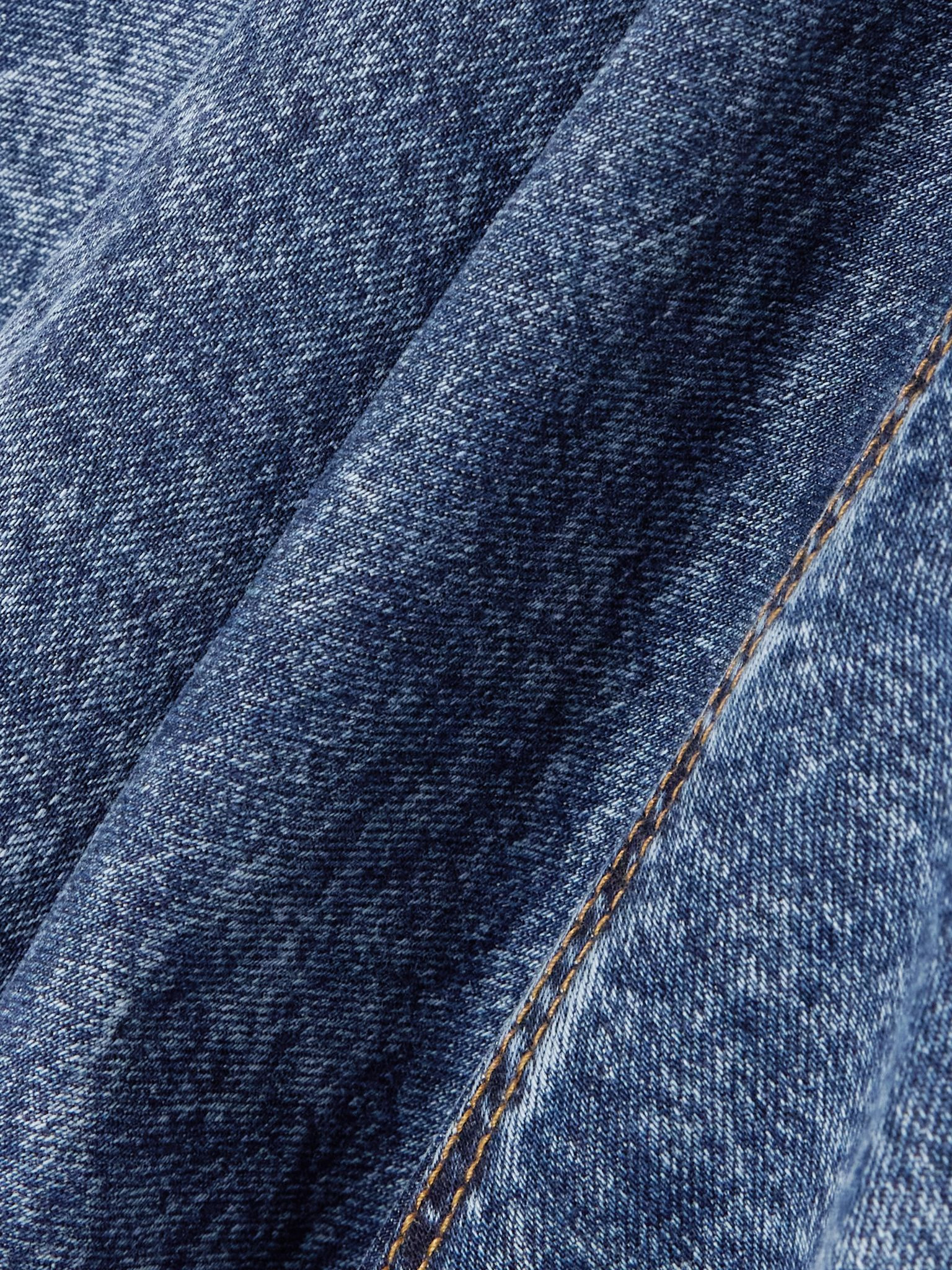Pleated denim mini skirt Blue - 4