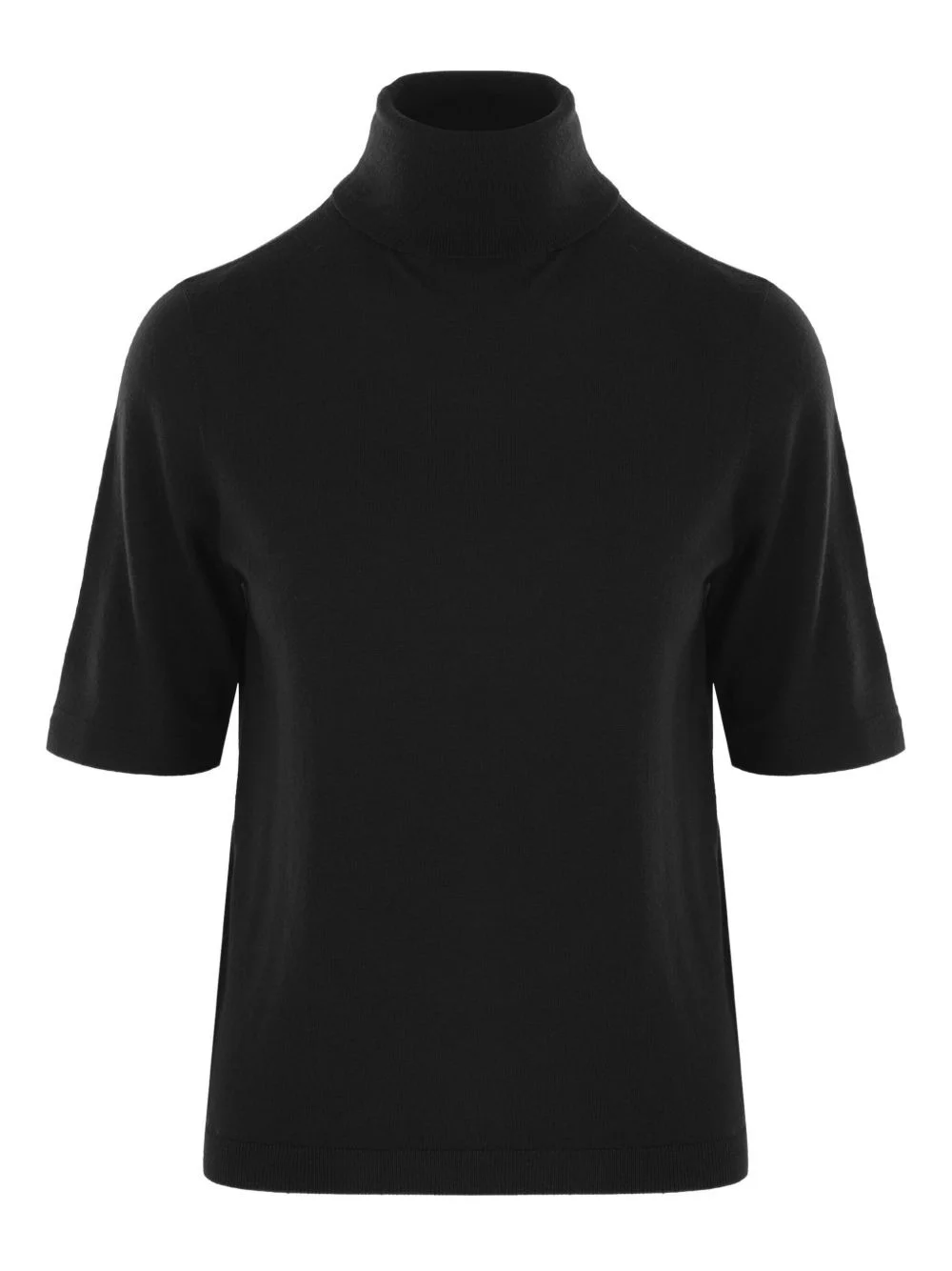 short-sleeve turtleneck sweater - 1