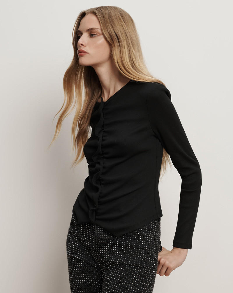 VERONICA BEARD JASMINAH BUTTON-FRONT TOP outlook