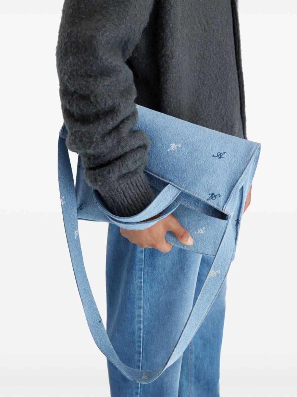 Signature A denim bag - 3