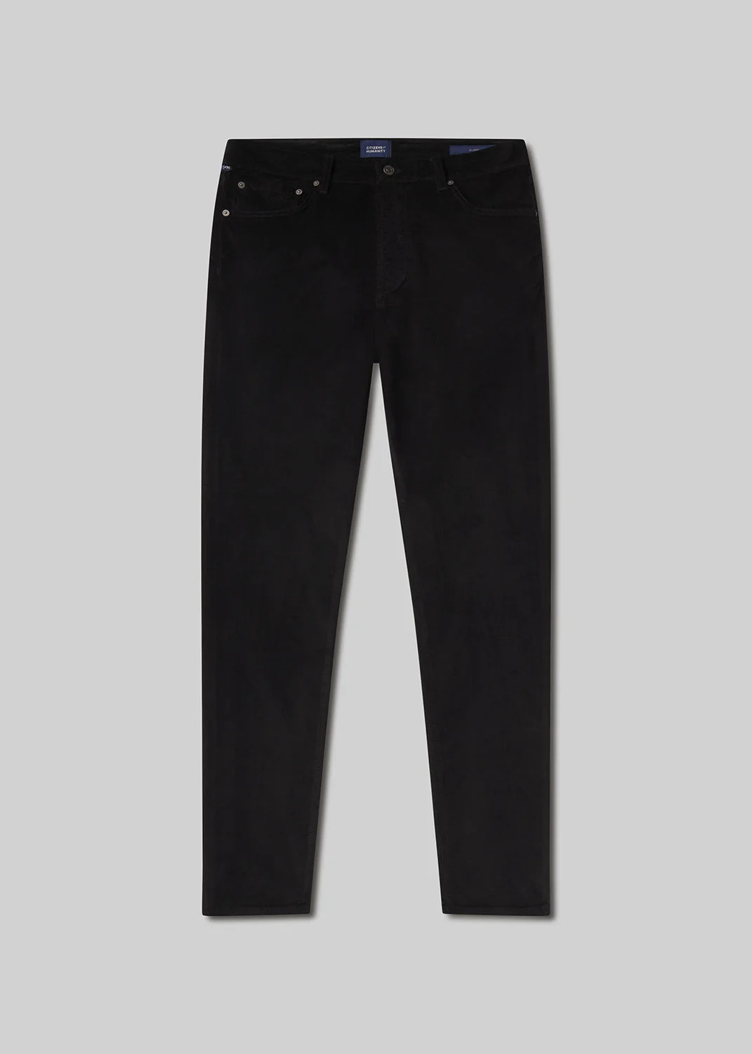 Elijah Straight Velvet In Black - 1