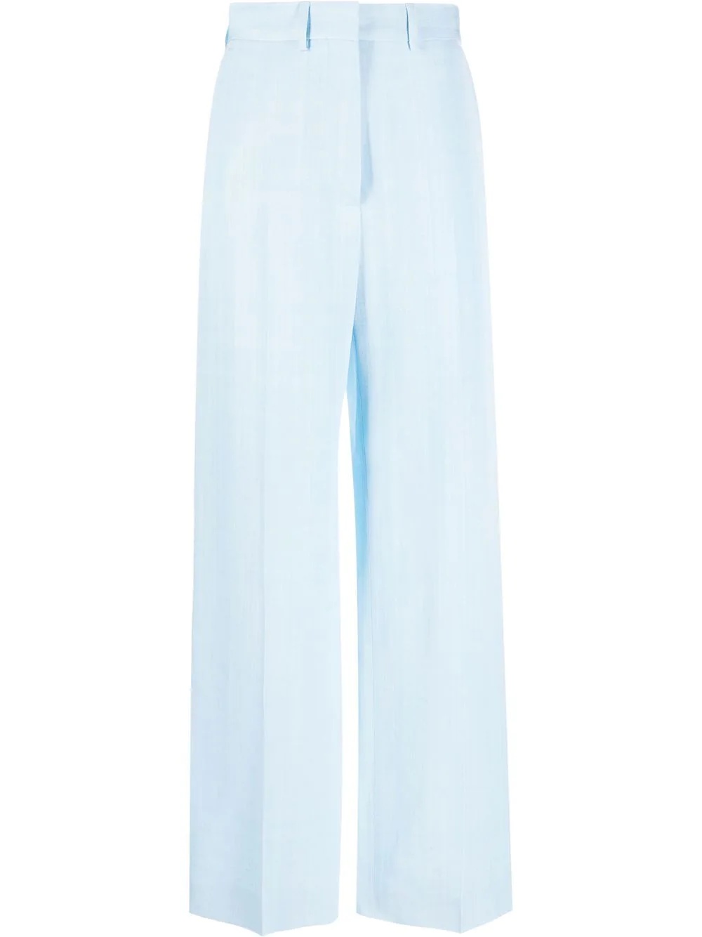 high-waisted wide-leg tailored trousers - 1