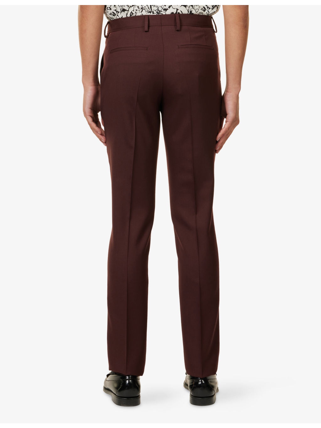 Slim-Fit Tapered-Leg Wool Trousers - 4