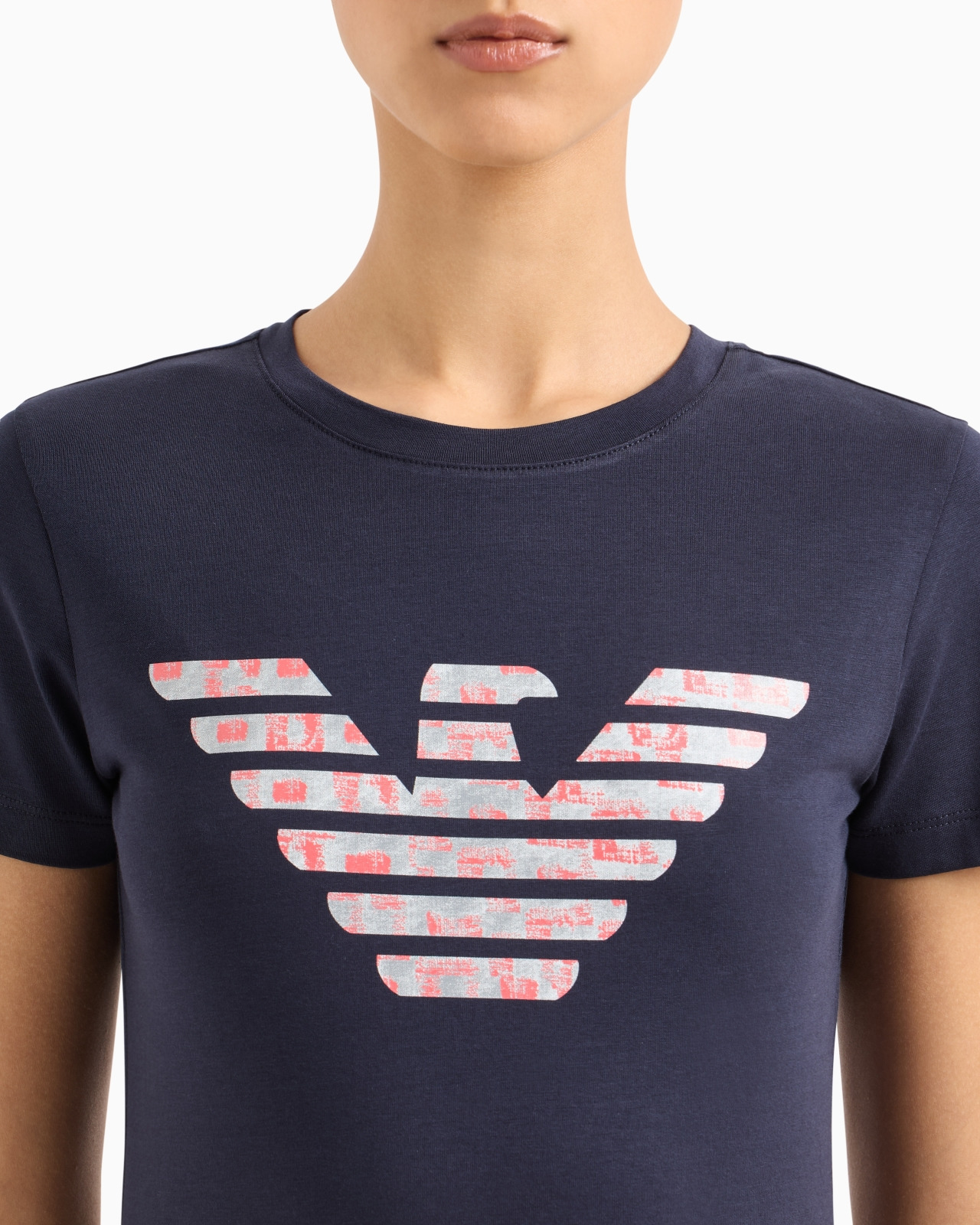 STRETCH-JERSEY SLIM-FIT T-SHIRT WITH OVERSIZED EAGLE PATTERN - 5