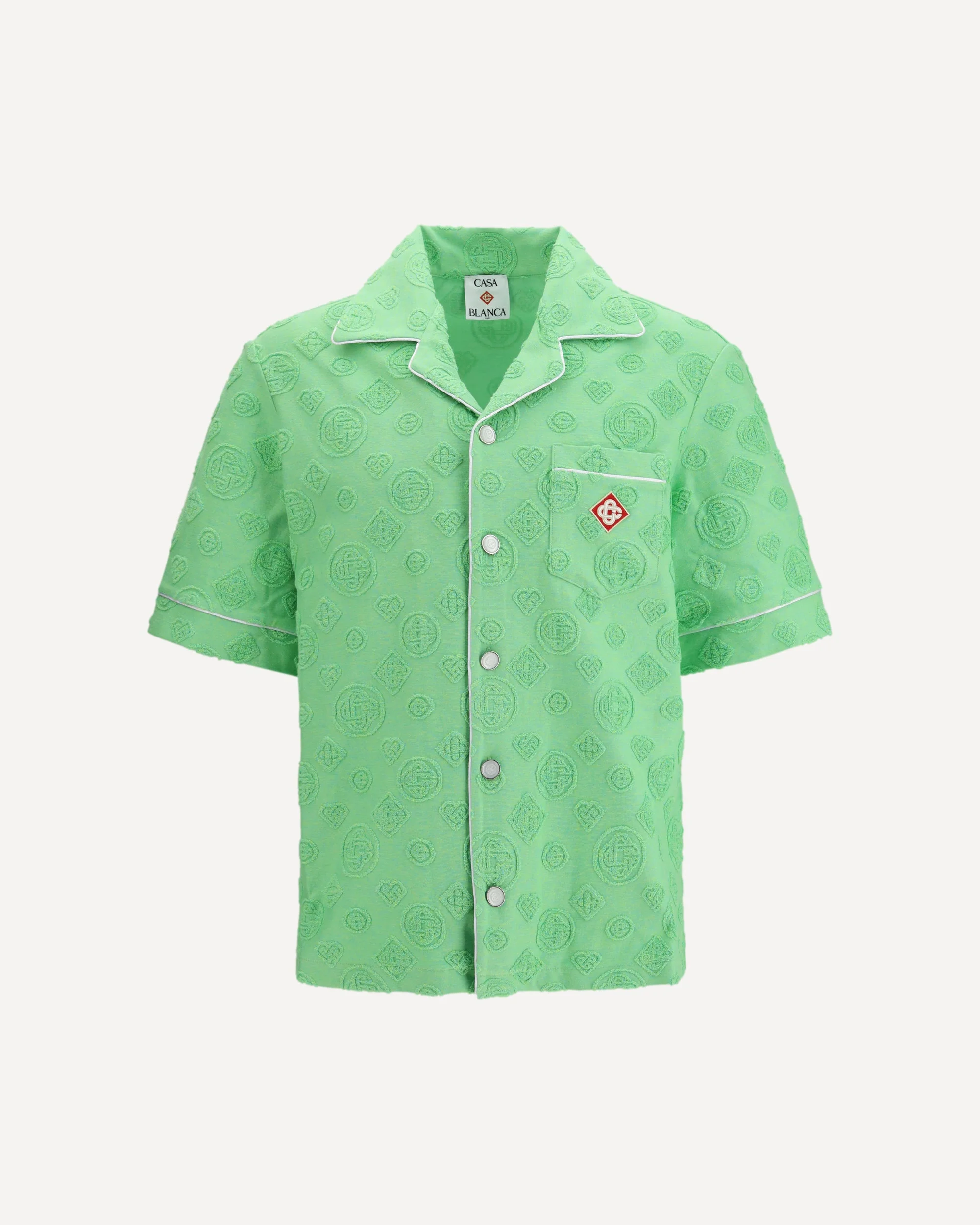 Diamond monogram print short-sleeve Shirt - 1