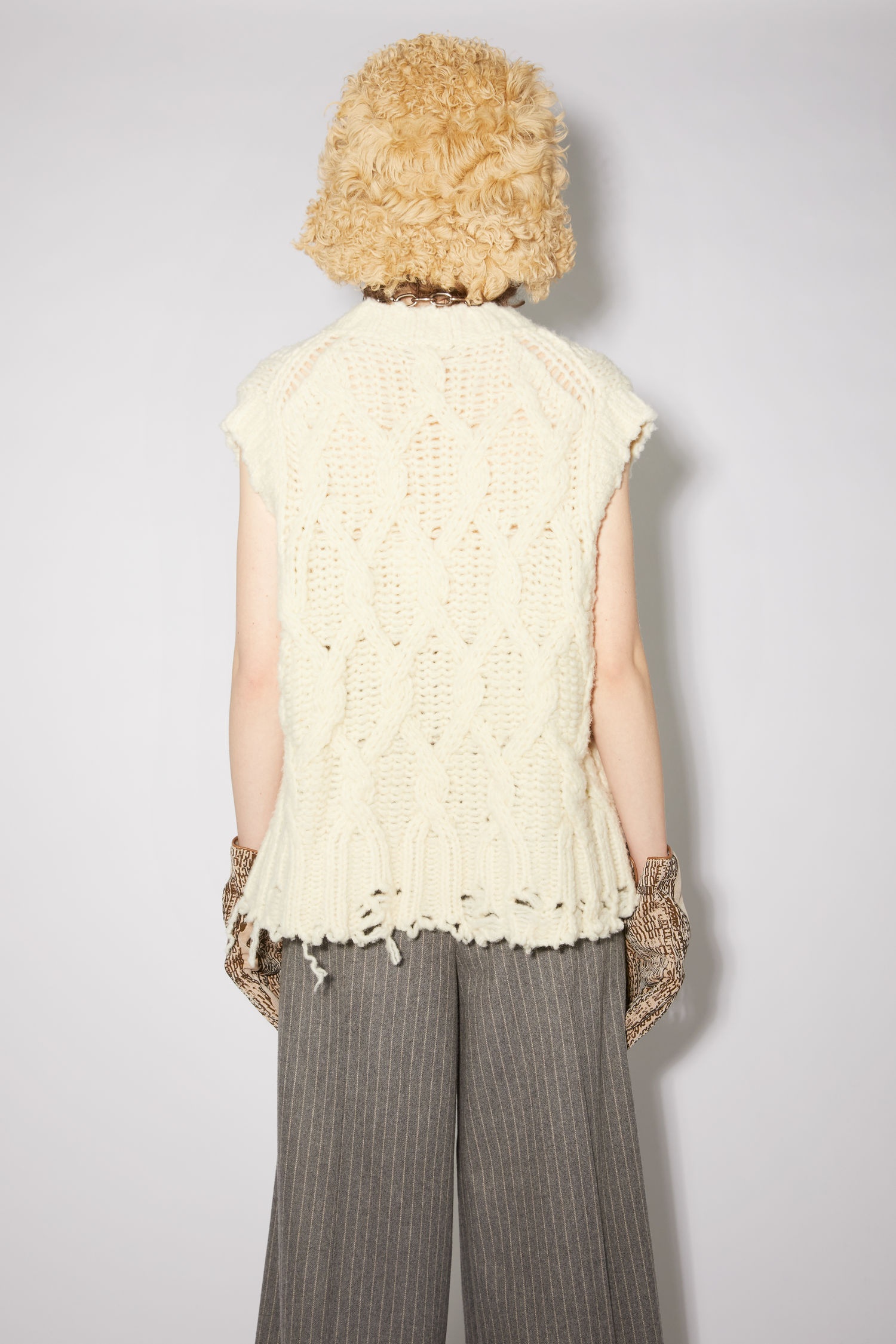 Chunky sweater vest - Off white - 3