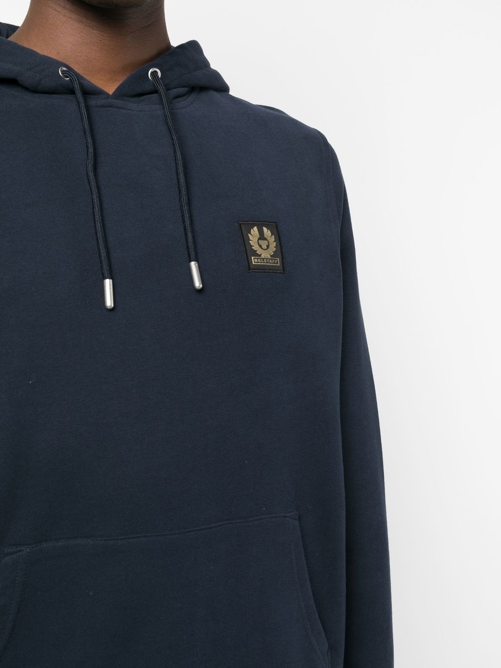 logo-patch cotton hoodie - 5