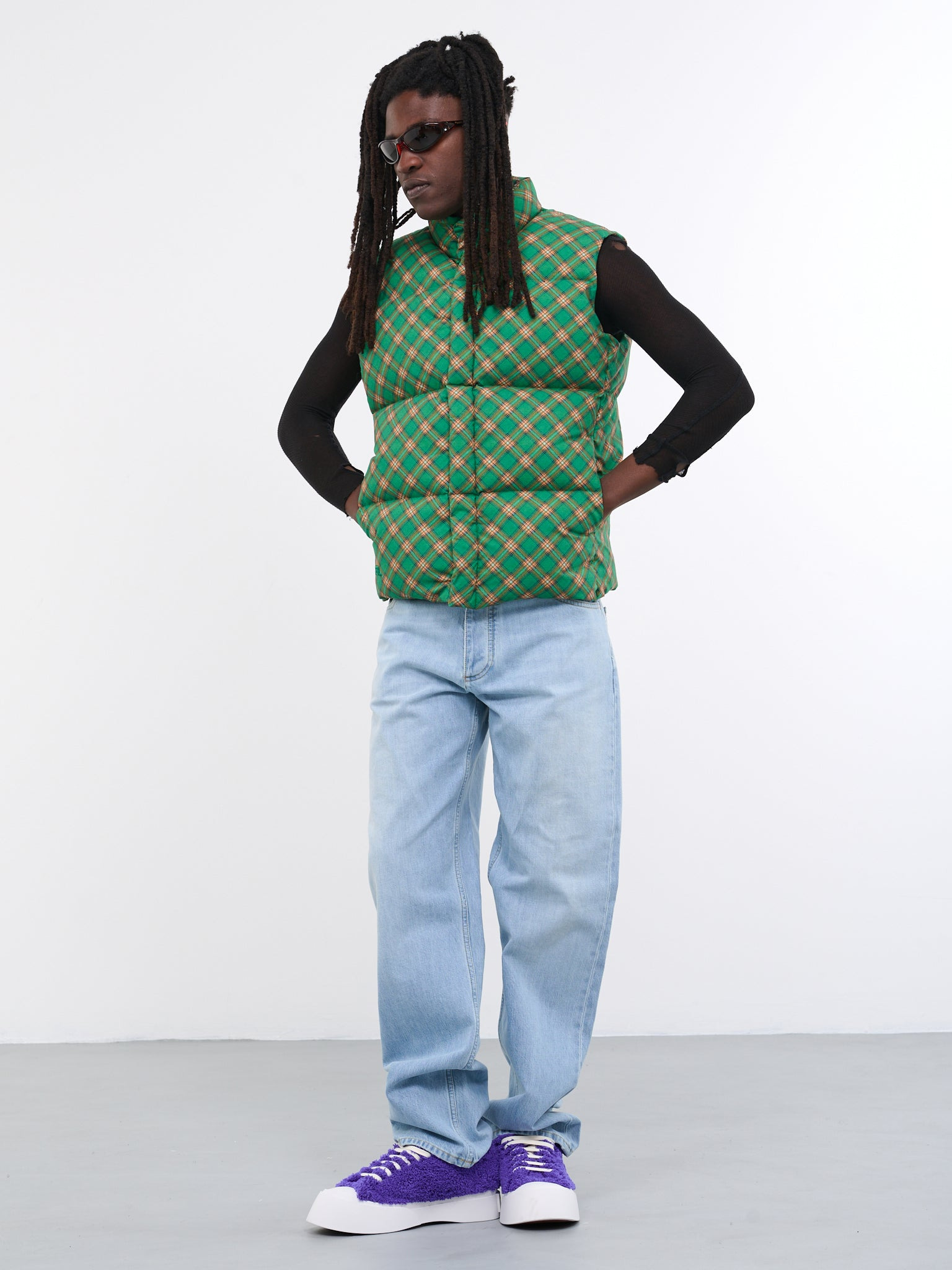 Plaid Puffer Vest - 6