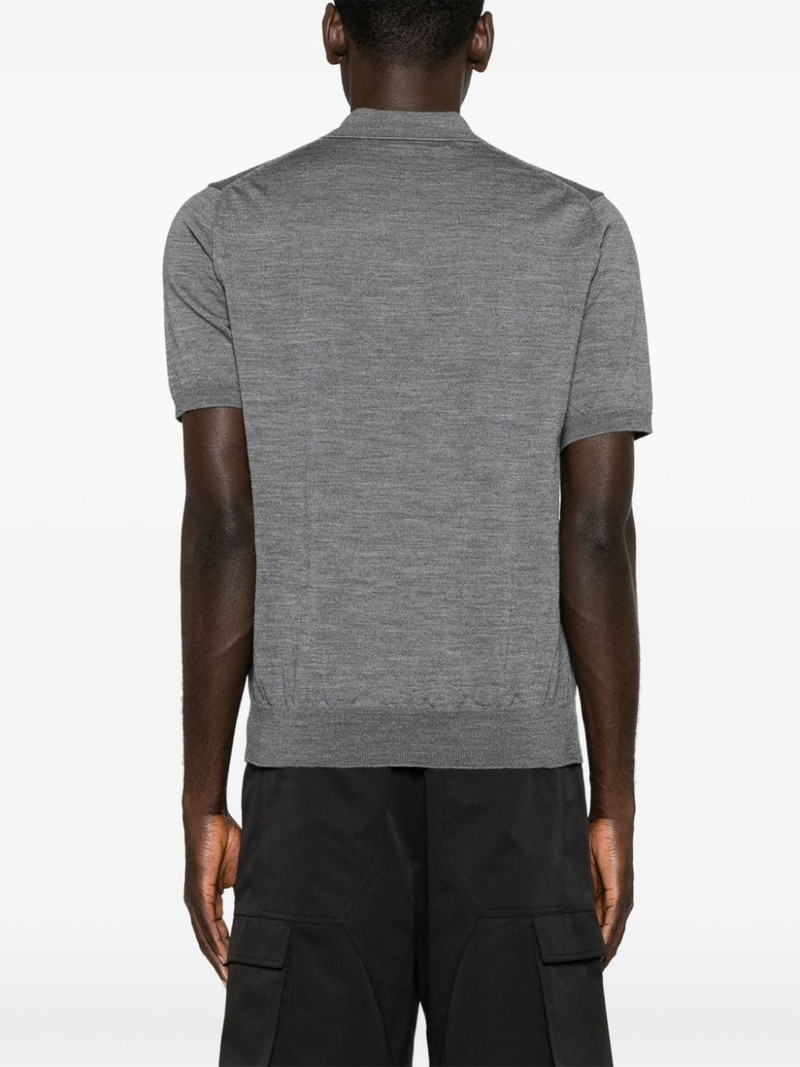 heart-patch wool polo shirt 5