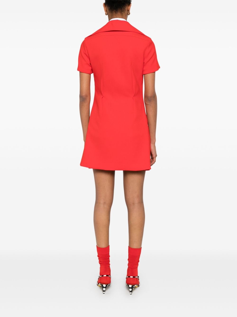 crepe mini dress - 4