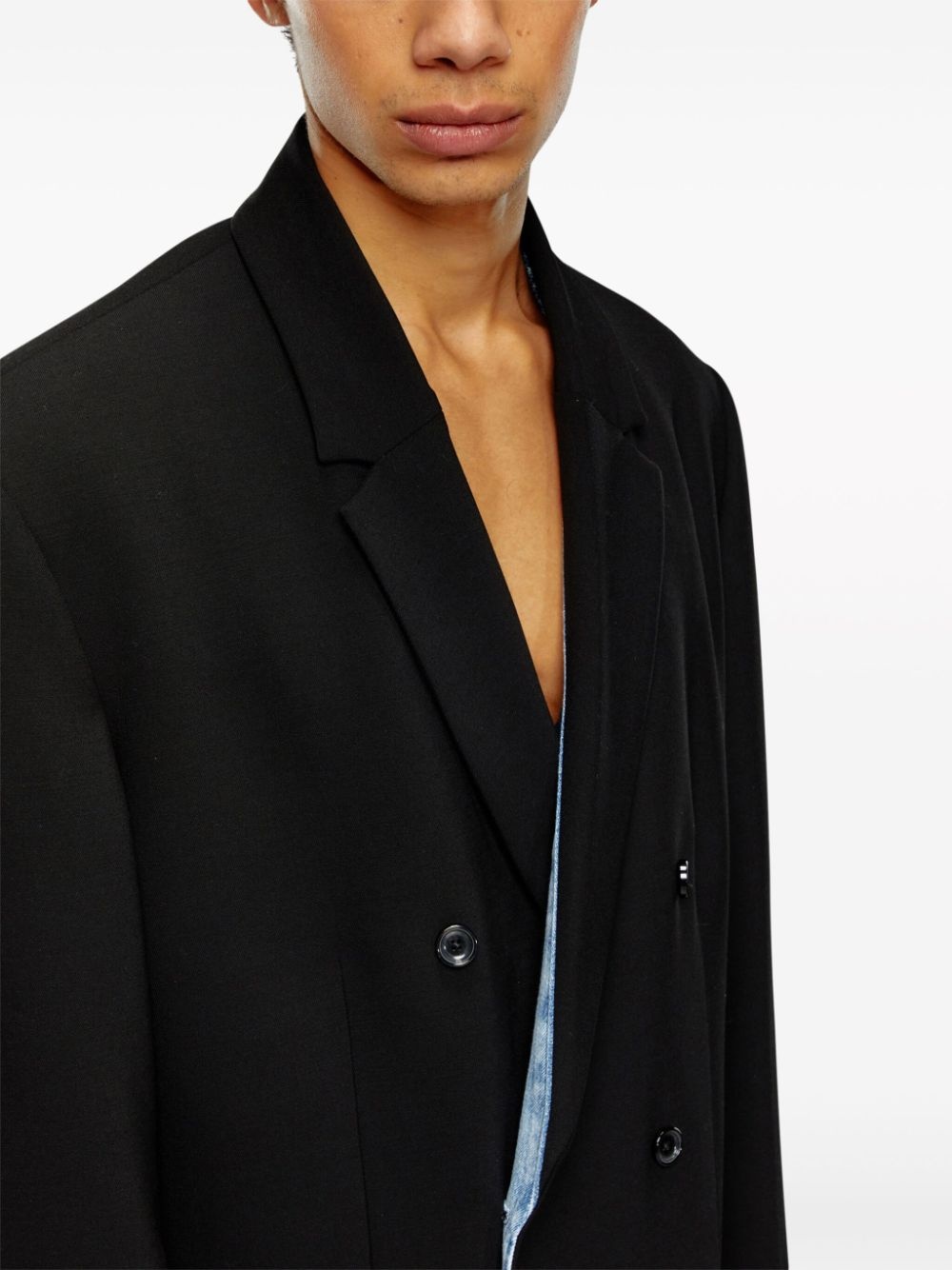 double-breasted tailored coat - 5